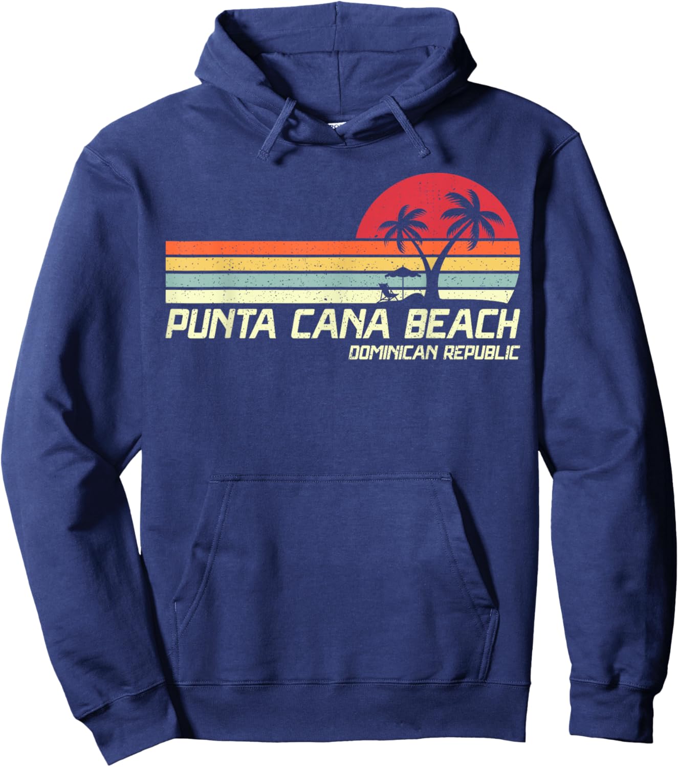 Summer Vacation Vintage Dominican Republic Punta Cana Beach Women Kids Hoodie - Hoodie | Navy