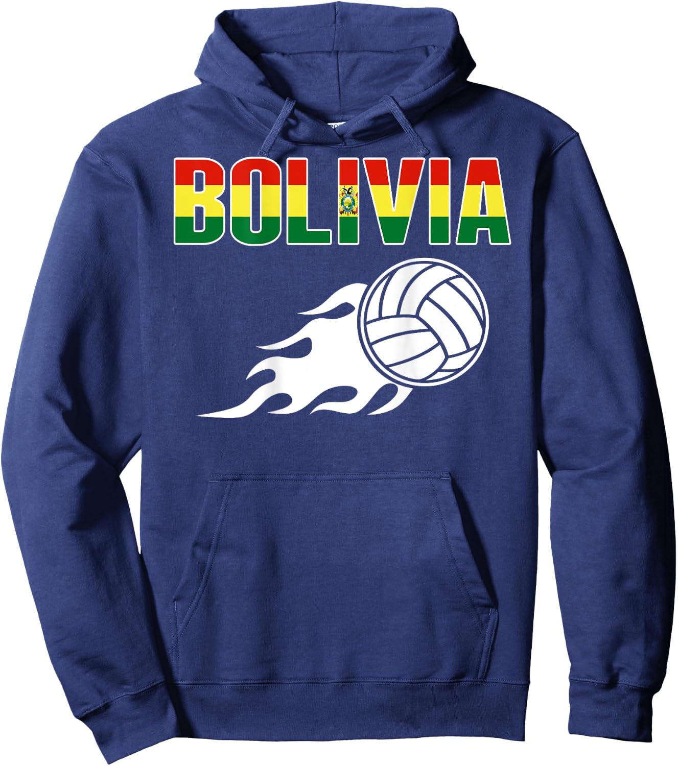 Bolivia Volleyball Fans Jersey - Bolivian Flag Sport Lovers Hoodie - Hoodie | Navy