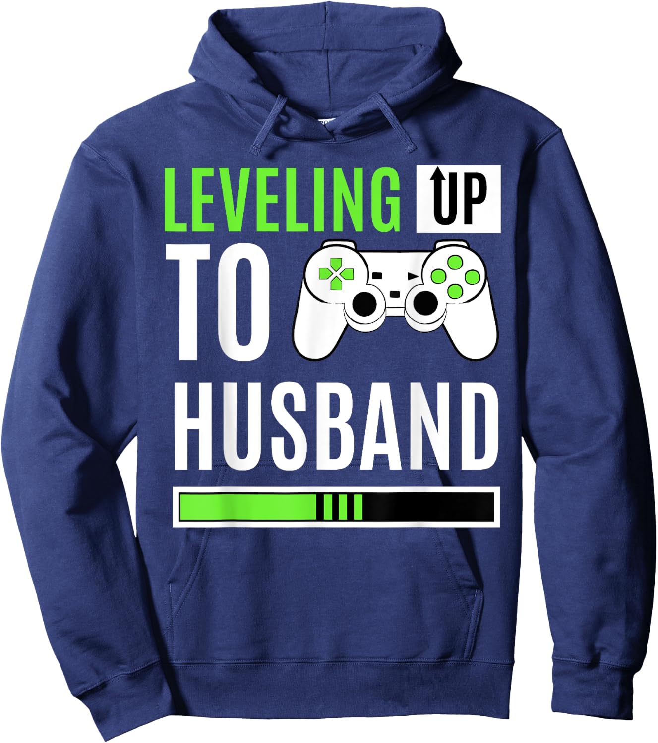 Leveling Up To Husband Gaming Gender Reveal Announcement Hoodie - Hoodie | Navy