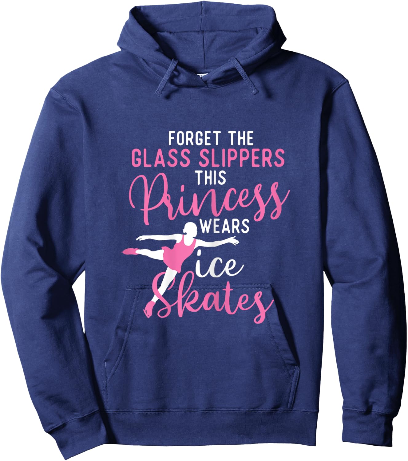 This Princess Wears Ice Skates - Ice Skating Figure Skater Hoodie - Hoodie | Navy