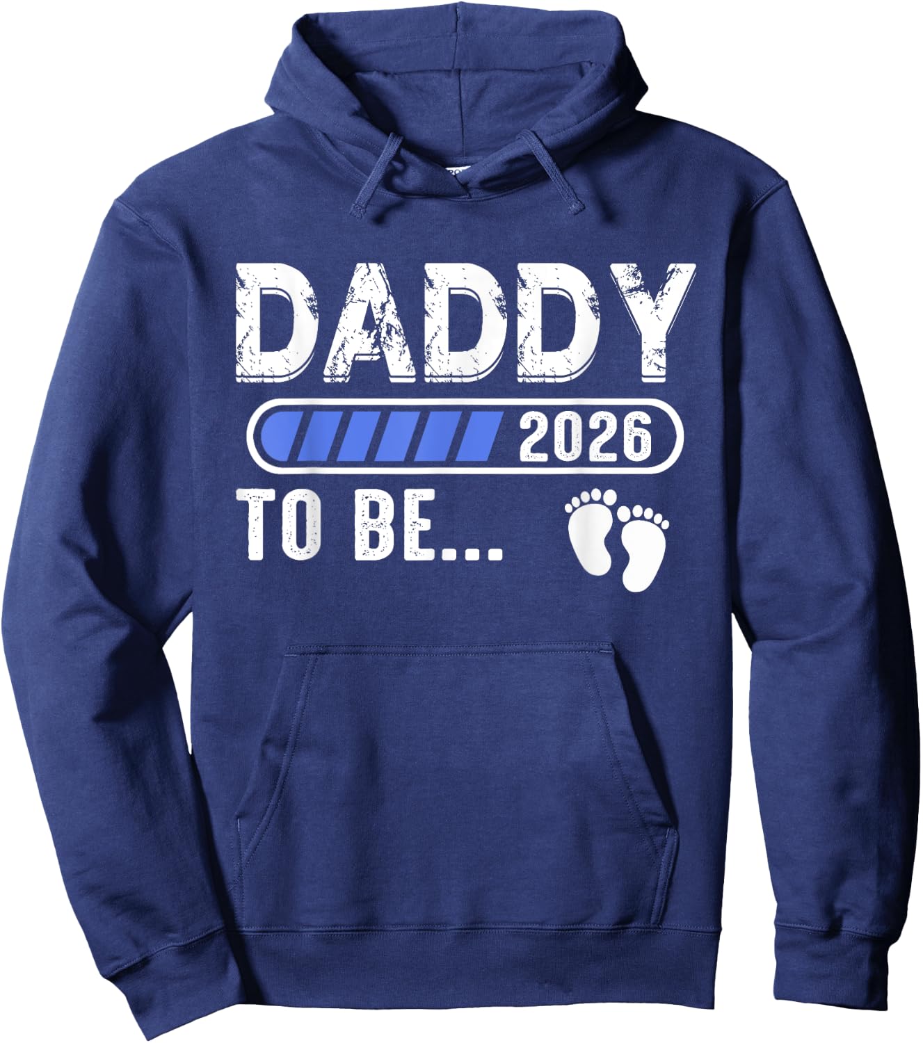 Promoted to Daddy Est. 2026 Father's Day New Dad Hoodie - Hoodie | Navy