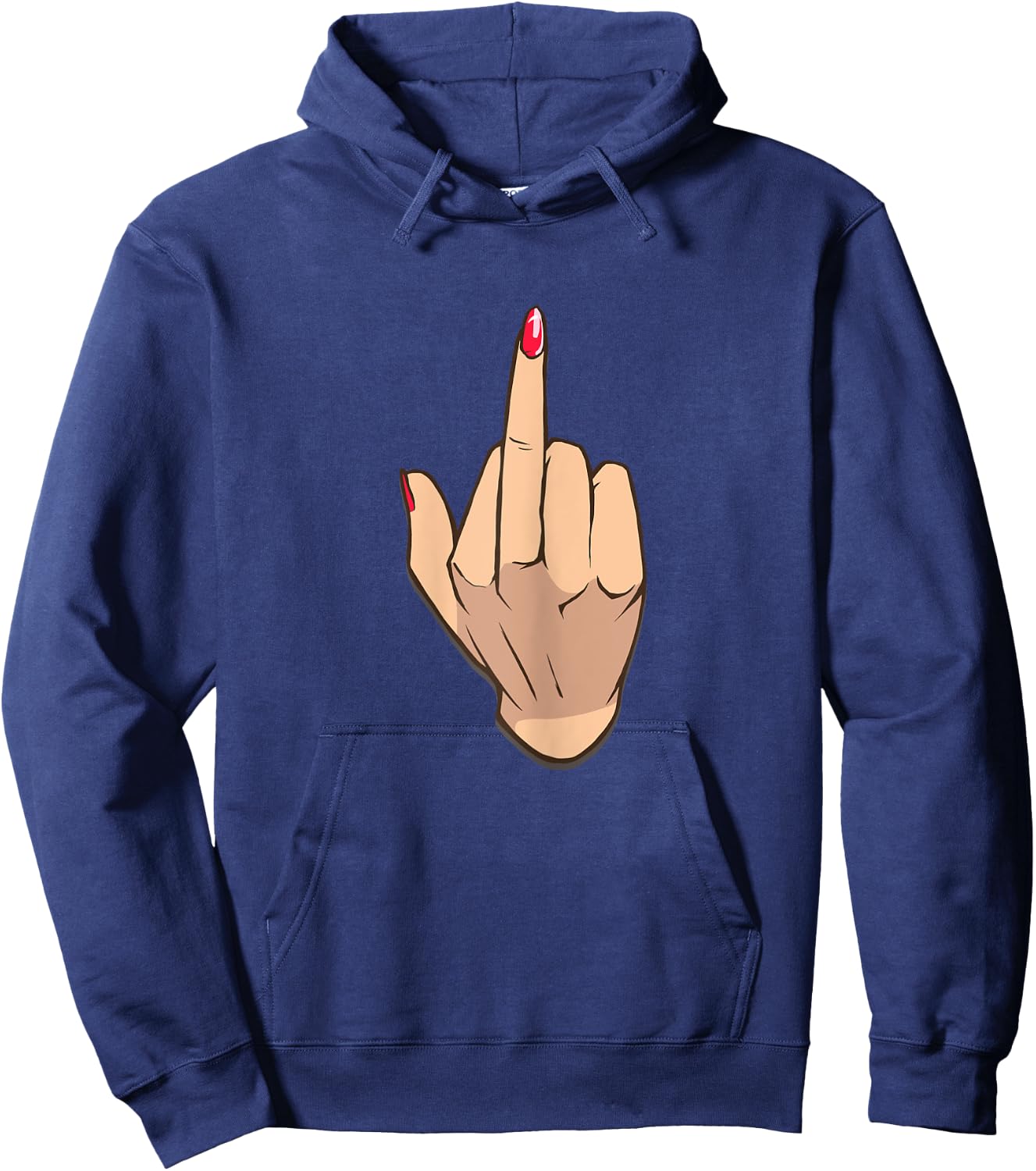 Woman Middle Finger Funny Middle Finger Fuck you Hoodie - Hoodie | Navy