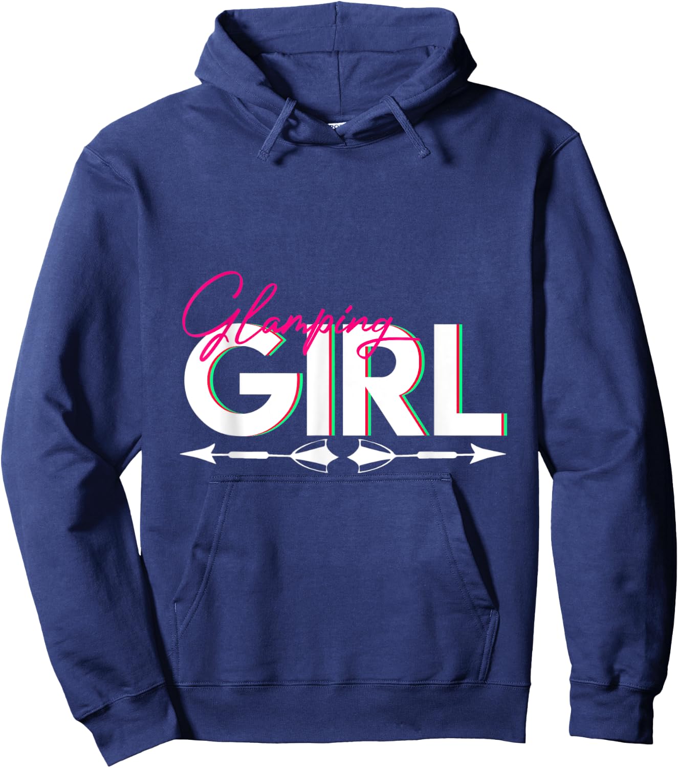 Camper Glamping Women Girls Kids Glamorous Camping Hoodie - Hoodie | Navy