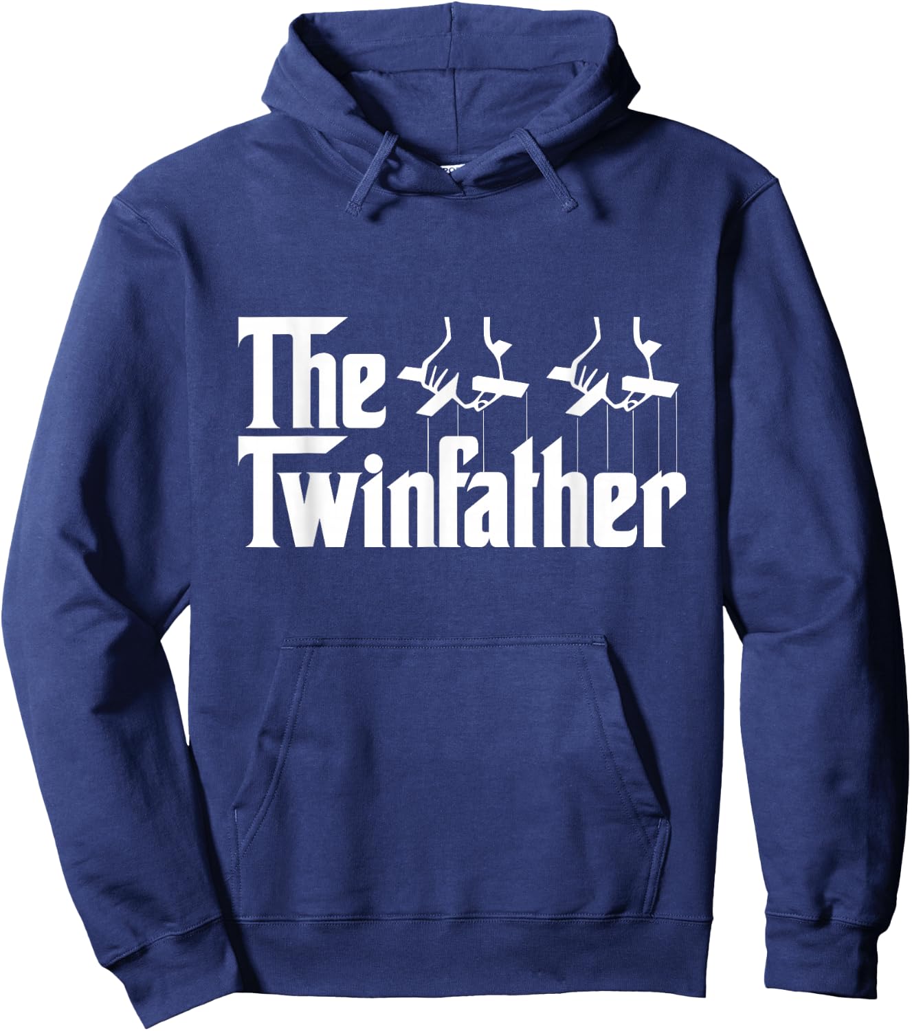 The Twinfather Father of Twins Fist Bump Twin Father Gifts Hoodie - Hoodie | Navy