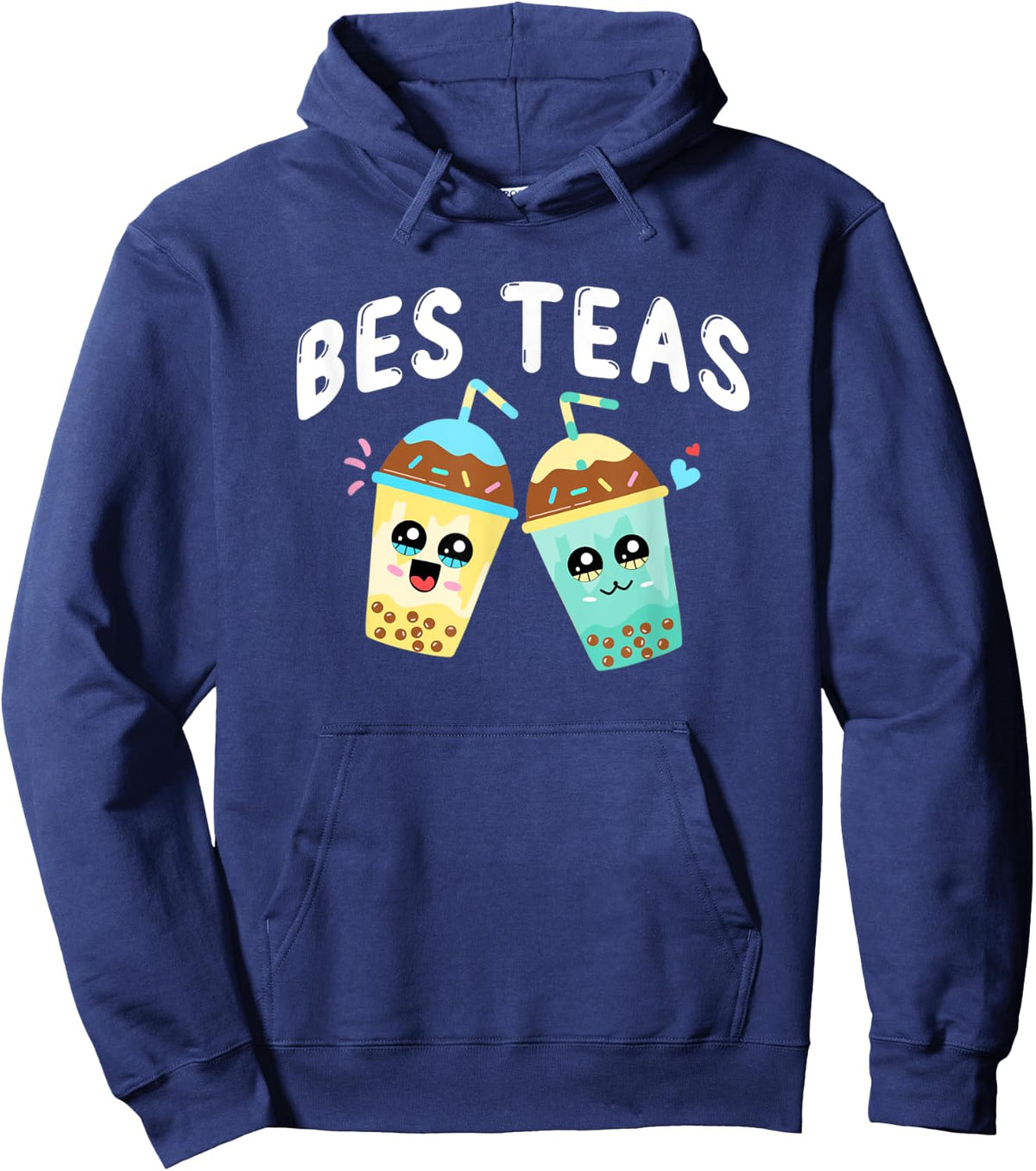 Bes-Teas Besties - Best Friends Bubble Tea Boba Tea Besteas Hoodie - Hoodie | Navy