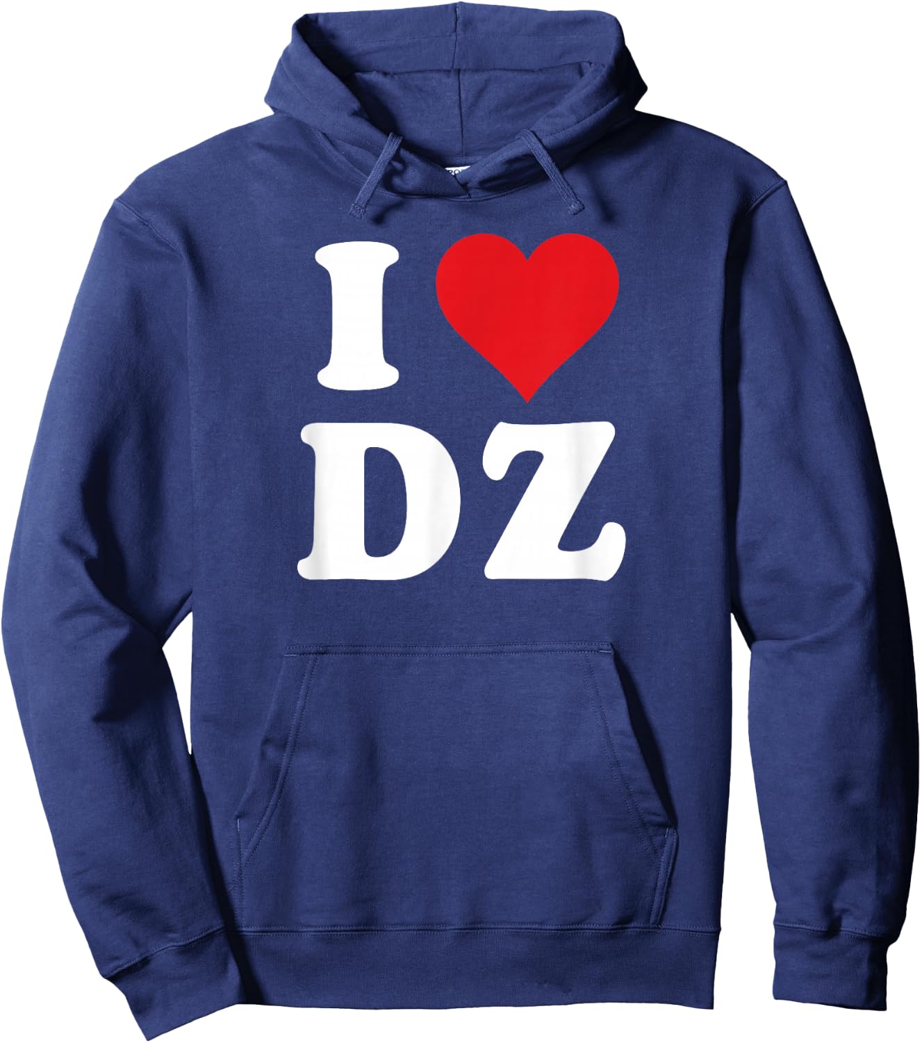 I Heart DZ Initials I Love D.Z. First And Last Name D Z Hoodie - Hoodie | Navy