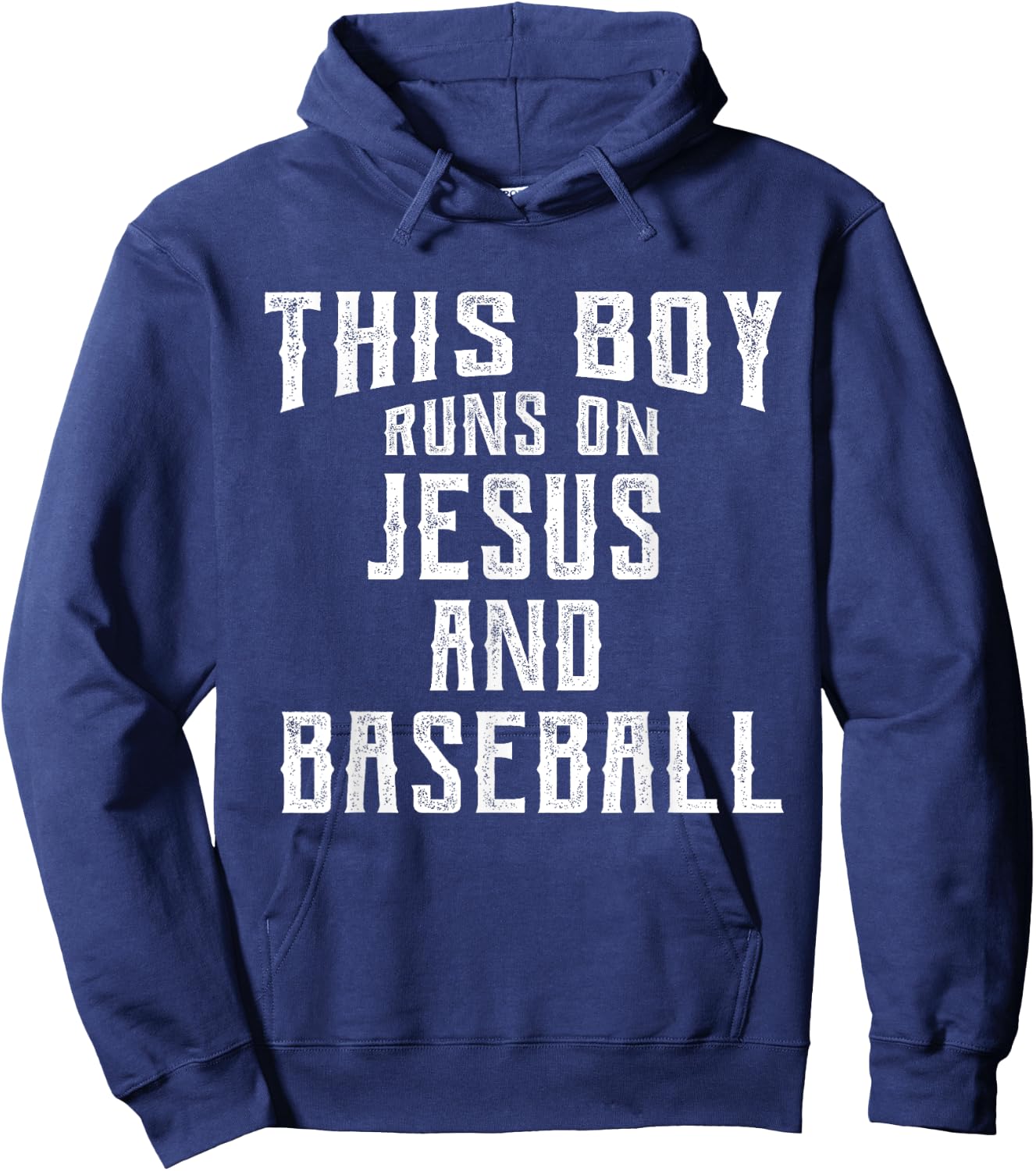 This Boy Runs On Jesus And Baseball Christian Gift Hoodie - Hoodie | Navy