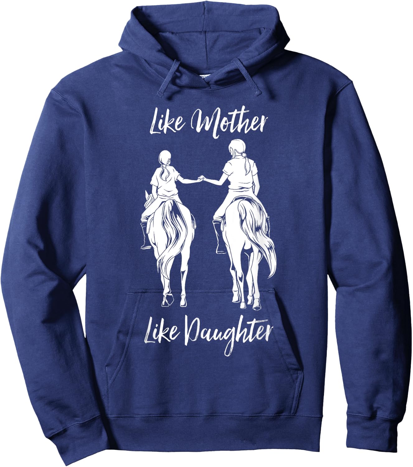 Horse Riding - Mom and Daughter Hoodie - Hoodie | Navy