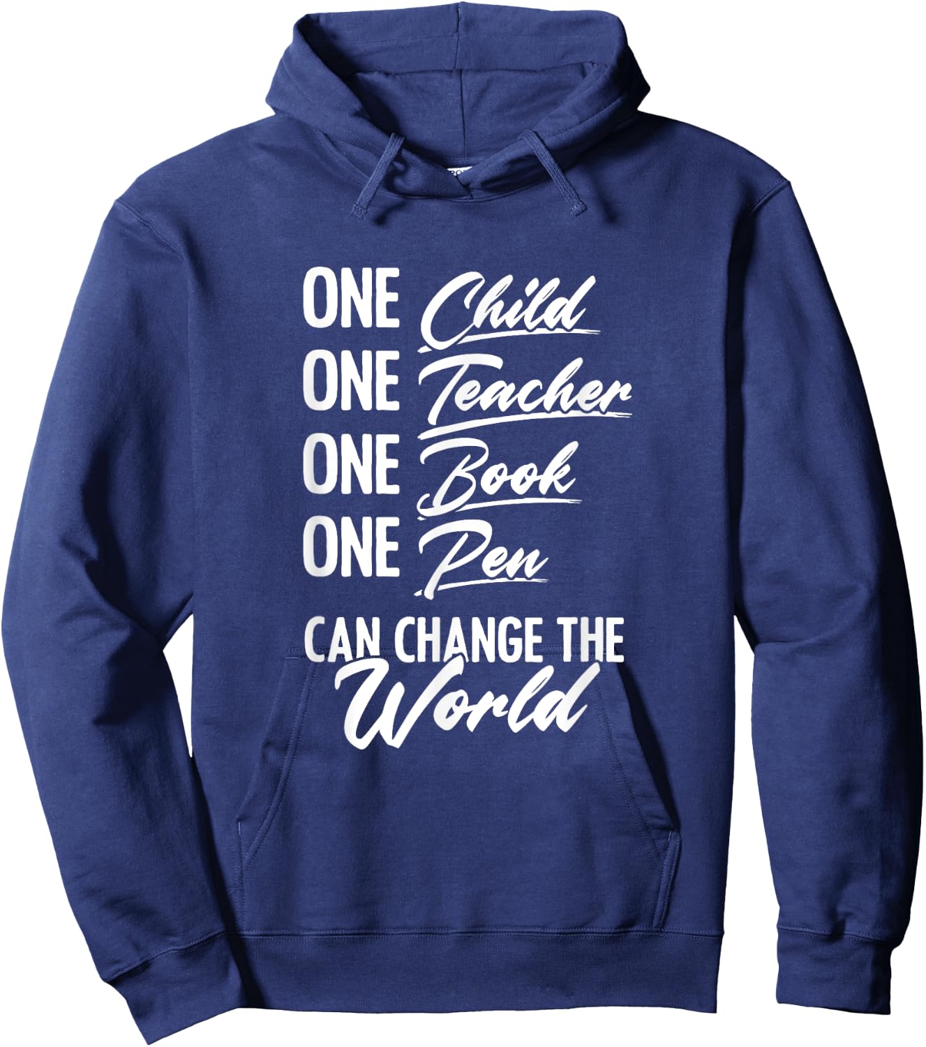 Malala Yousafzai Inspiration Quotes Malala Hoodie - Hoodie | Navy