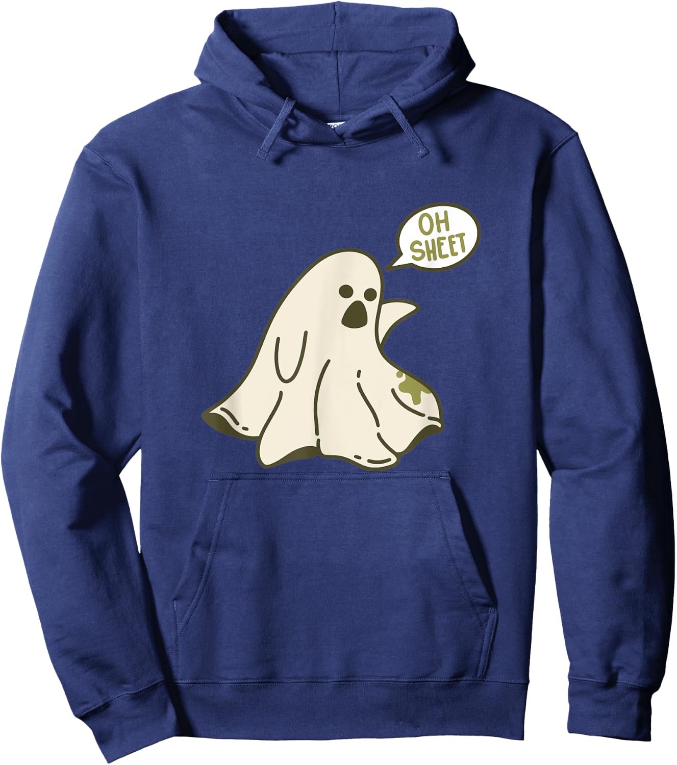 Oh Sheet, Ghost of Halloween Costume Fun Hoodie - Hoodie | Navy