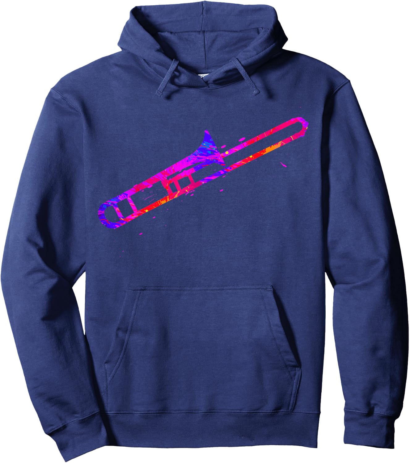 Trombone Brass Instrument Trombonist Jazz Music Hoodie - Hoodie | Navy
