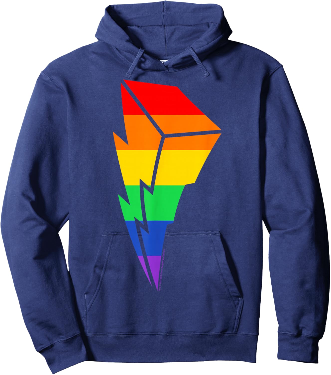 Power Rangers Pride Bolt Rainbow Hoodie - Hoodie | Navy