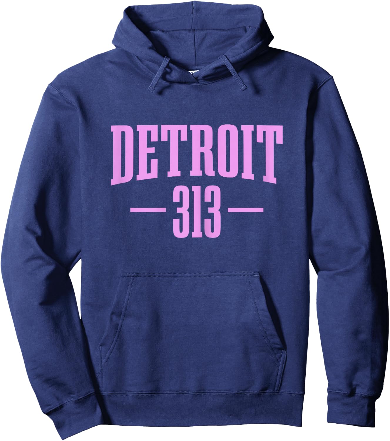 Detroit Michigan 313 Area Code Pride Retro Hoodie - Hoodie | Navy