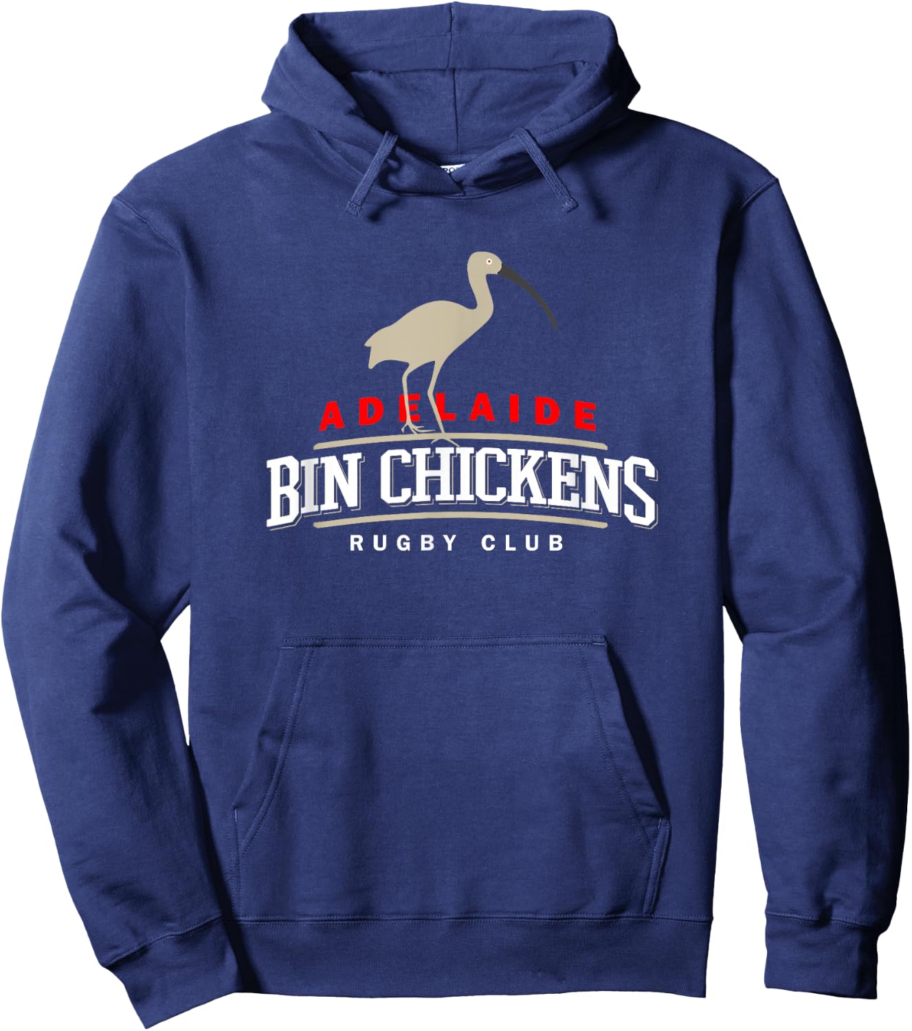 Adelaide Australia Bin Chickens Rugby Club Sports Logo Hoodie - Hoodie | Navy