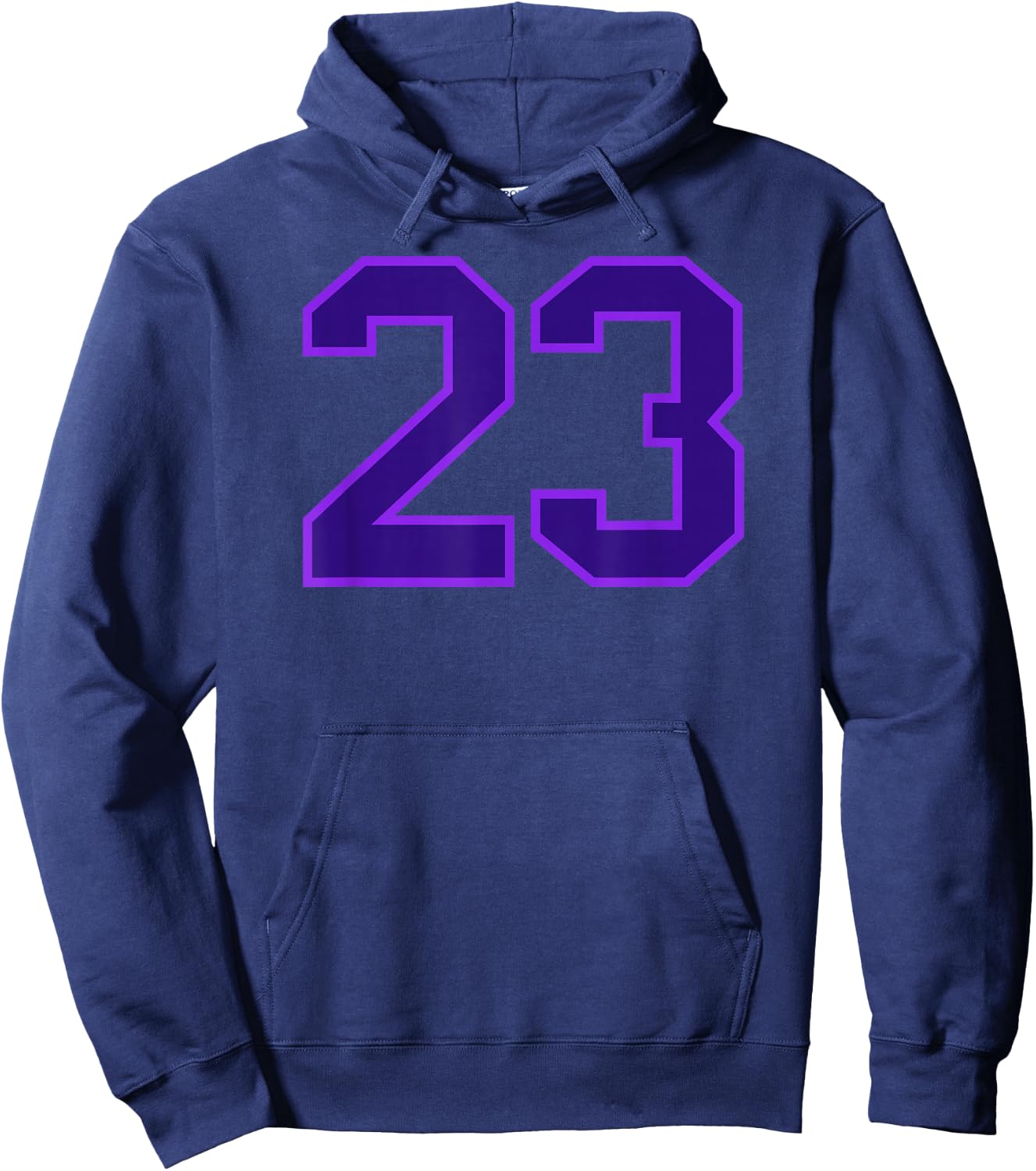 Purple Sports Team Number 23 Hoodie - Hoodie | Navy