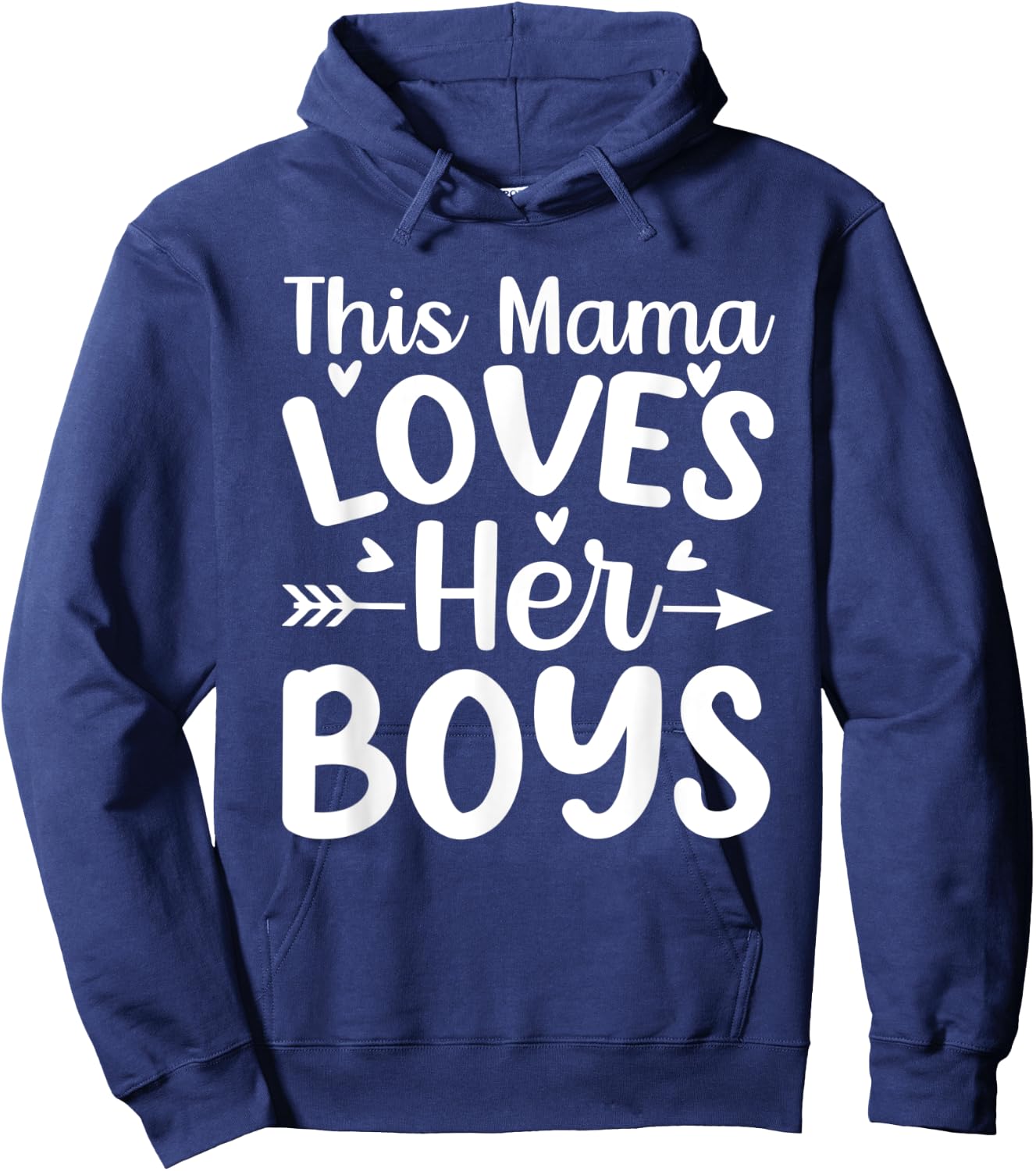 This Mama Loves Her Boys Funny Mom Saying Mothers Day Hoodie - Hoodie | Navy