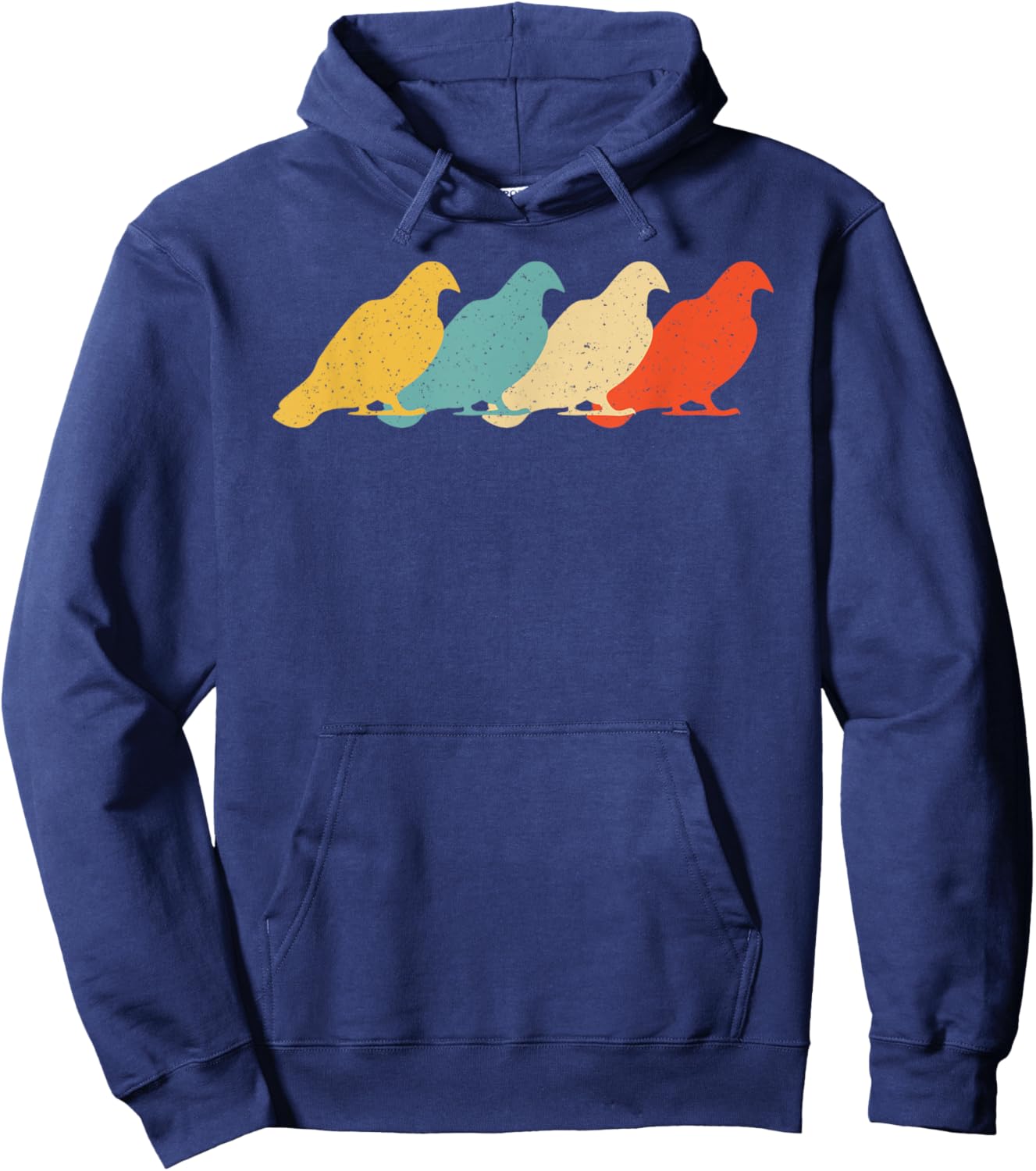 Pigeon Vintage Retro Bandtail Bird Dove Lover 60s 70s Gift Hoodie - Hoodie | Navy