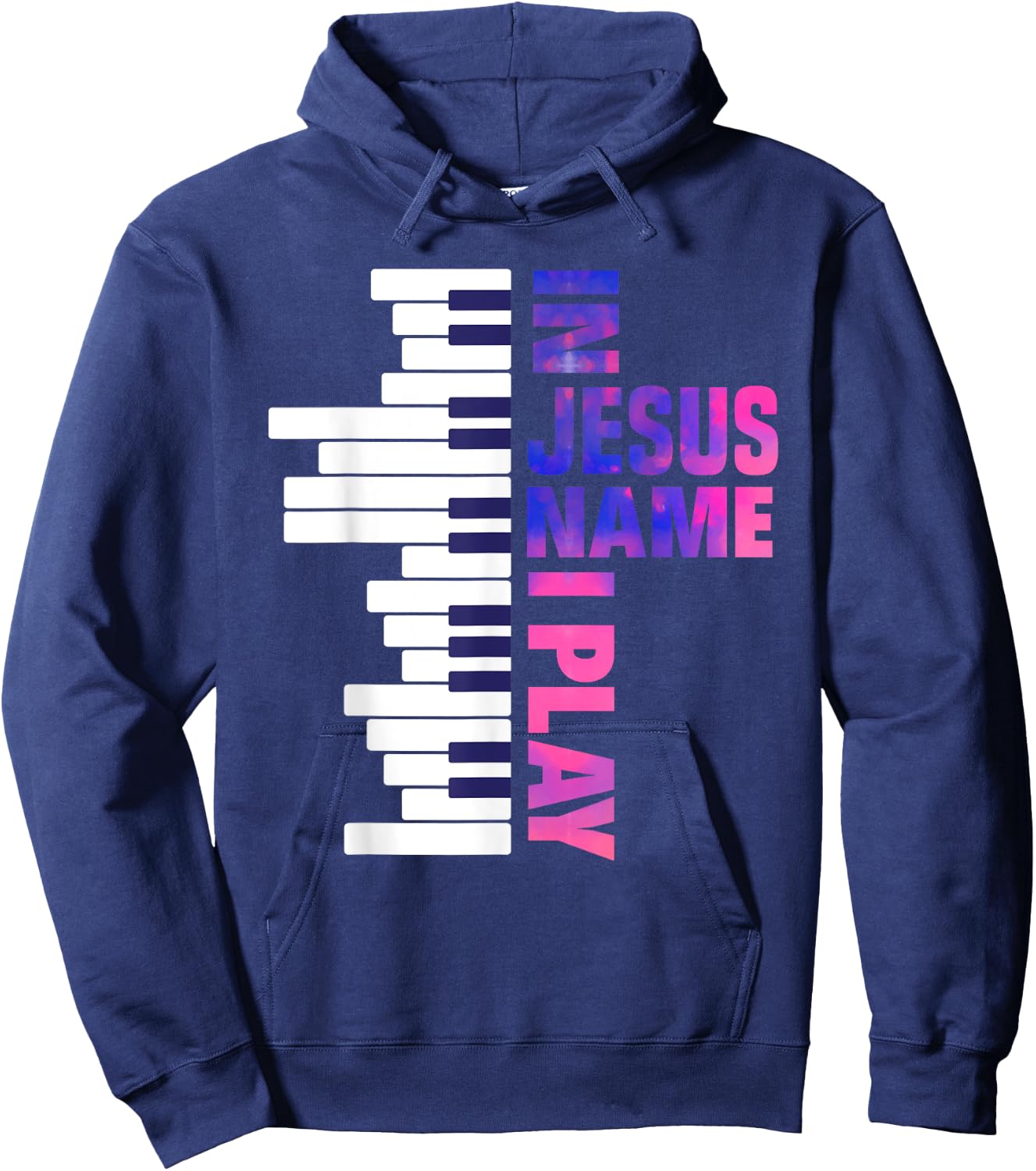 Christian Jesus Piano Player Pianist Keyboard Player Piano Hoodie - Hoodie | Navy