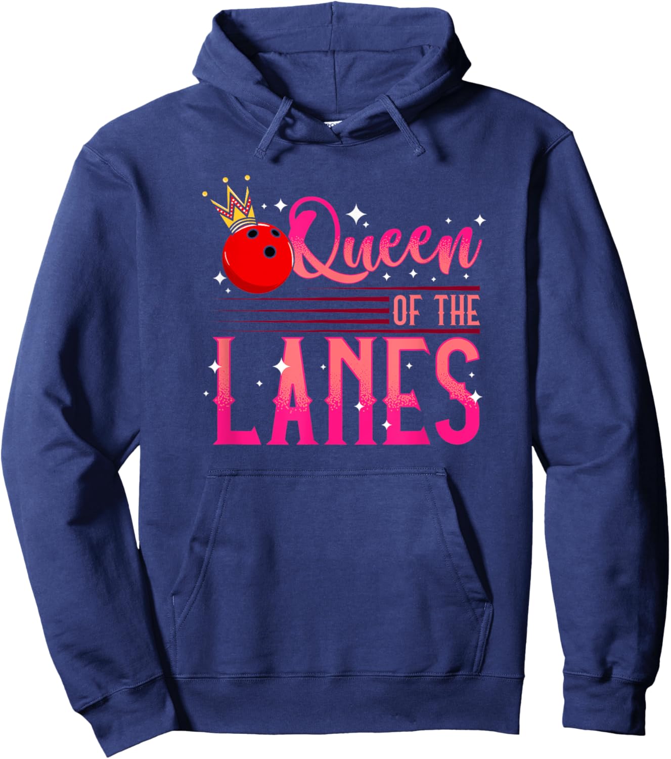 Female Bowling Player Design | bowler | Bowling Hoodie - Hoodie | Navy