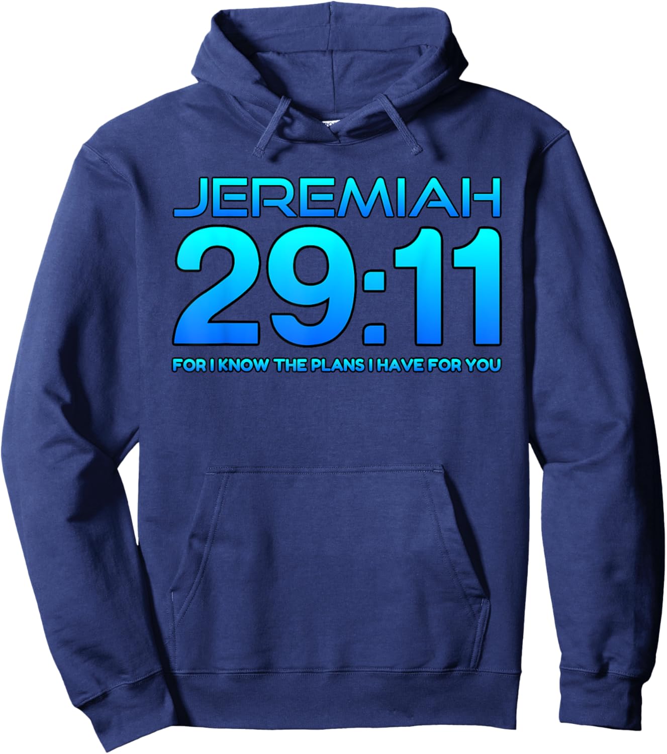 Jeremiah 29:11 Christian Bible Verse Hoodie - Hoodie | Navy