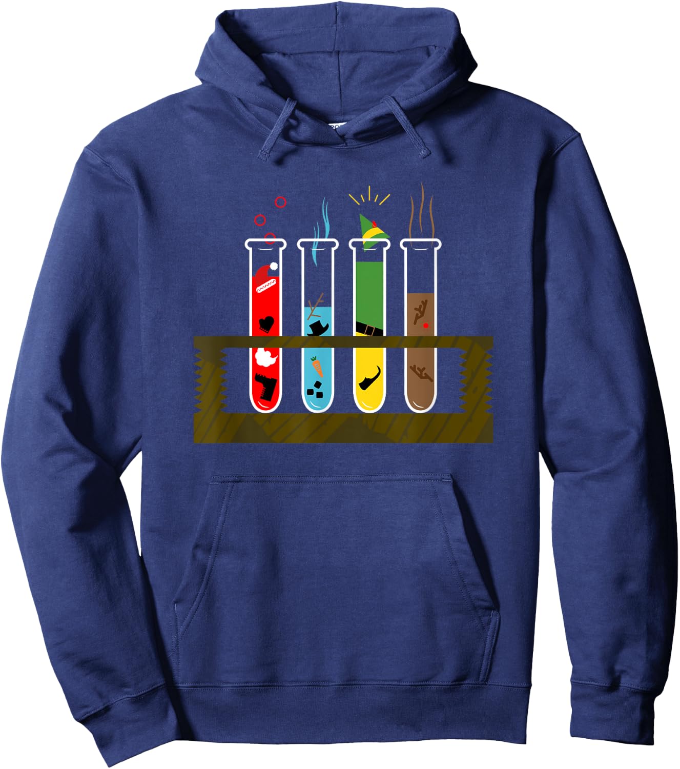 Melted Christmas - Chemist Christmas Funny - Test Tube Hoodie - Hoodie | Navy
