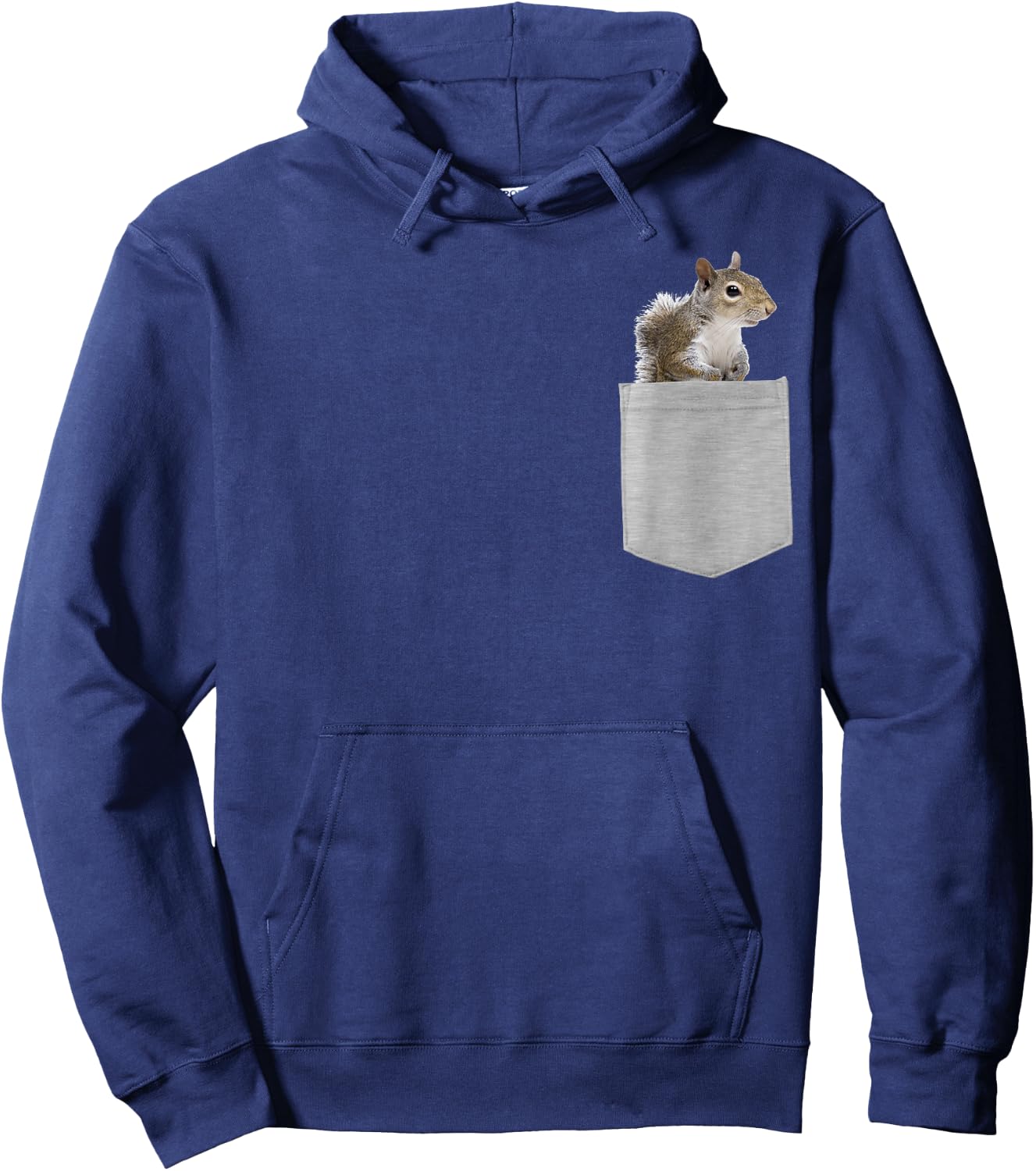 Animal in Your Pocket Grey Squirrel Hoodie - Hoodie | Navy