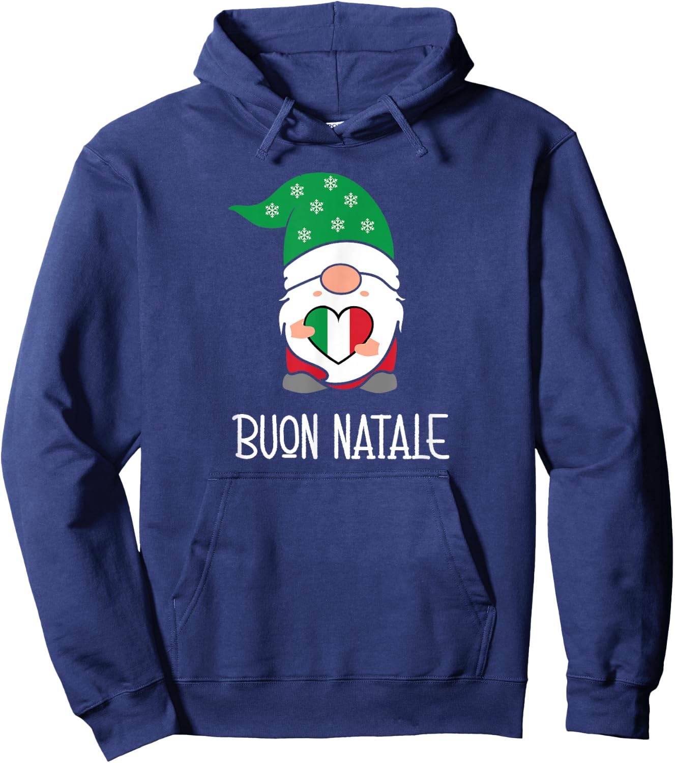 Buon Natale Italian Christmas Gnome Hoodie - Hoodie | Navy