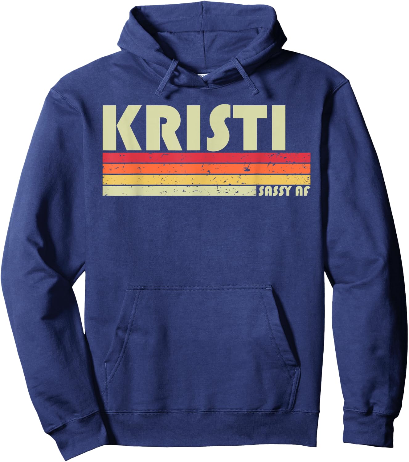 KRISTI Gift Name Personalized Retro Vintage 80s 90s Birthday Hoodie - Hoodie | Navy
