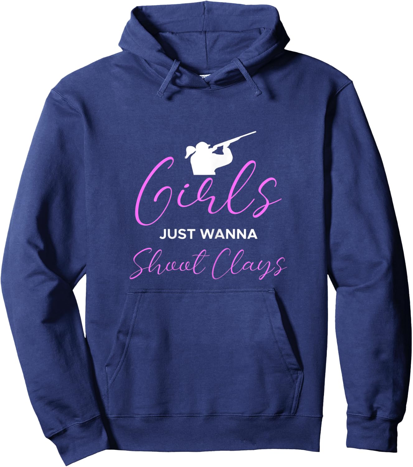 Girls just Wanna Shoot Clay Shooting Skeet Shooter Dovecote Hoodie - Hoodie | Navy