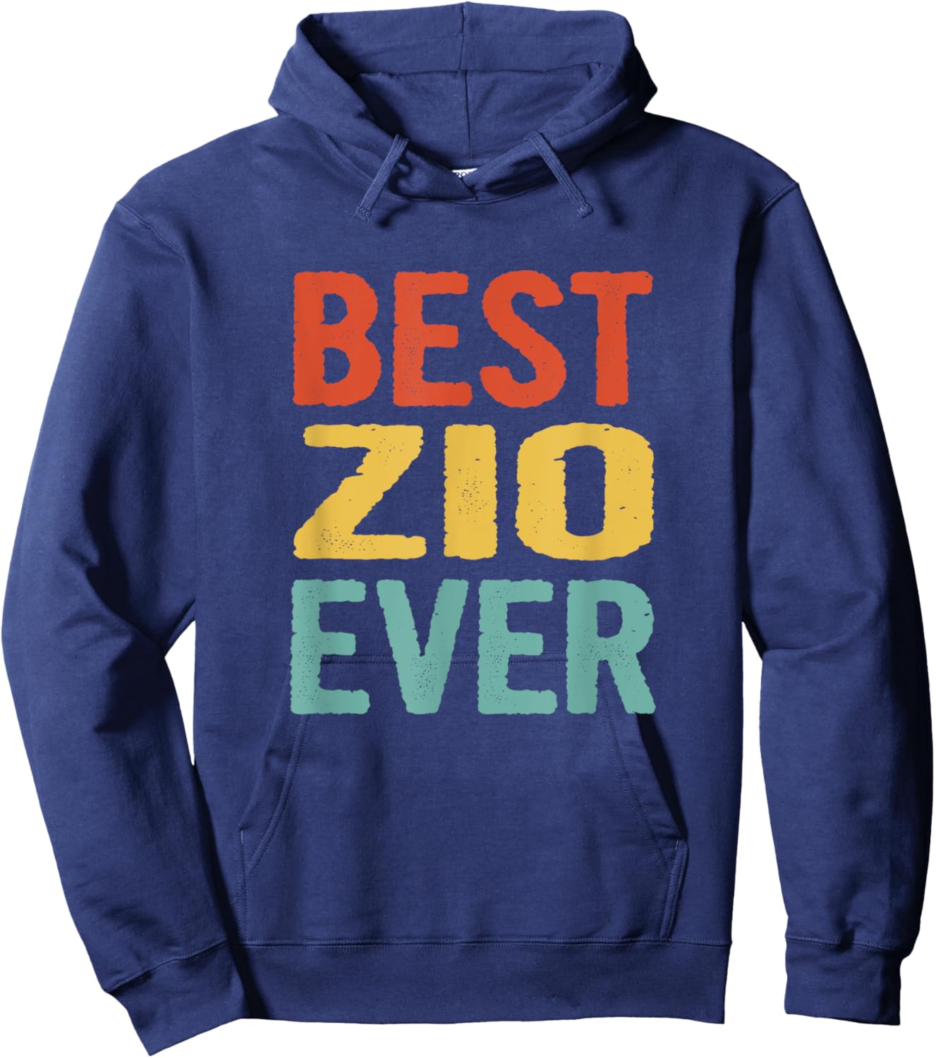 Vintage Best Zio Ever Funny Retro Birthday Gift Zio Hoodie - Hoodie | Navy