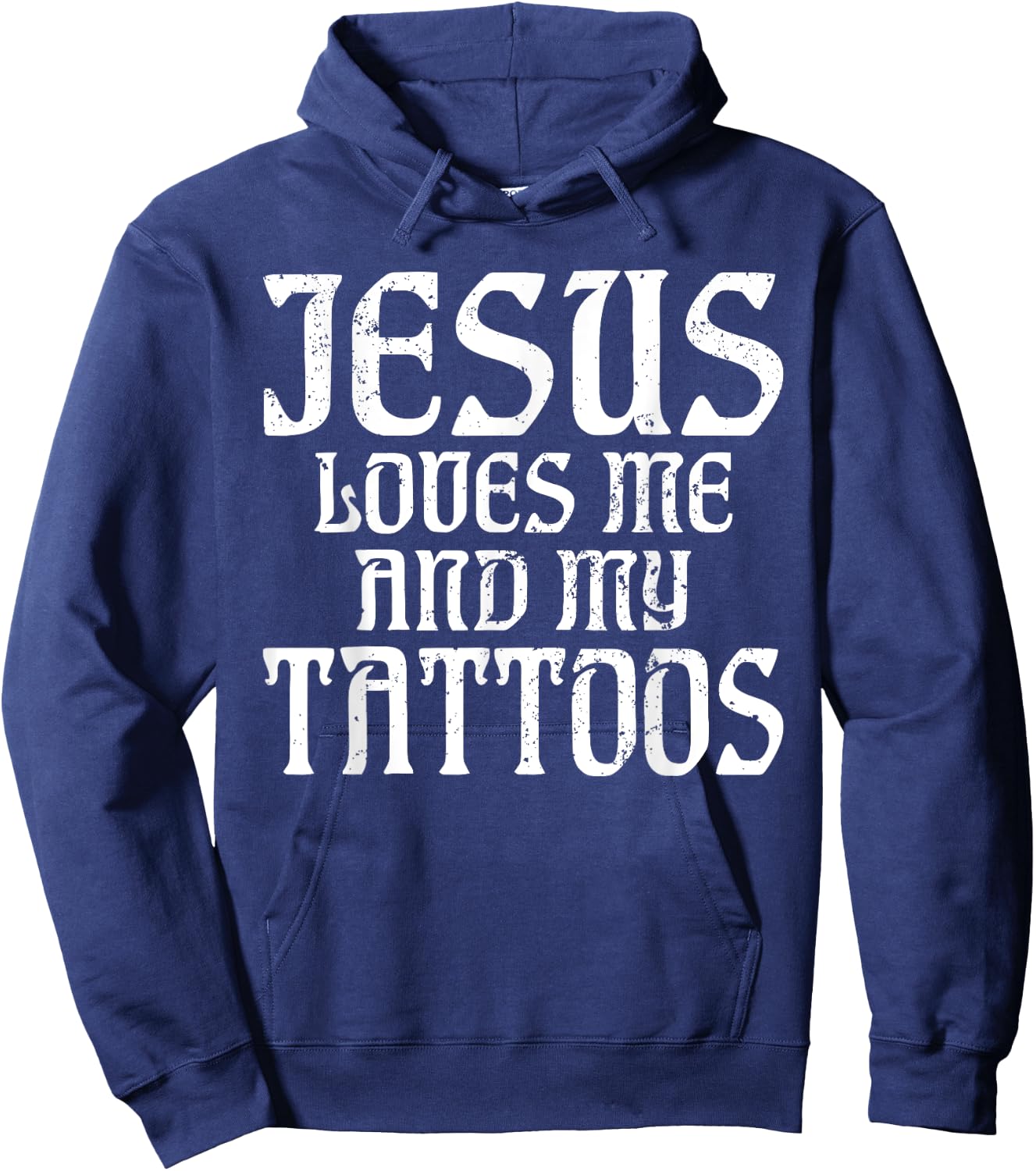 Jesus loves me and my Tattoos Ink Tattoo Lover Hoodie - Hoodie | Navy