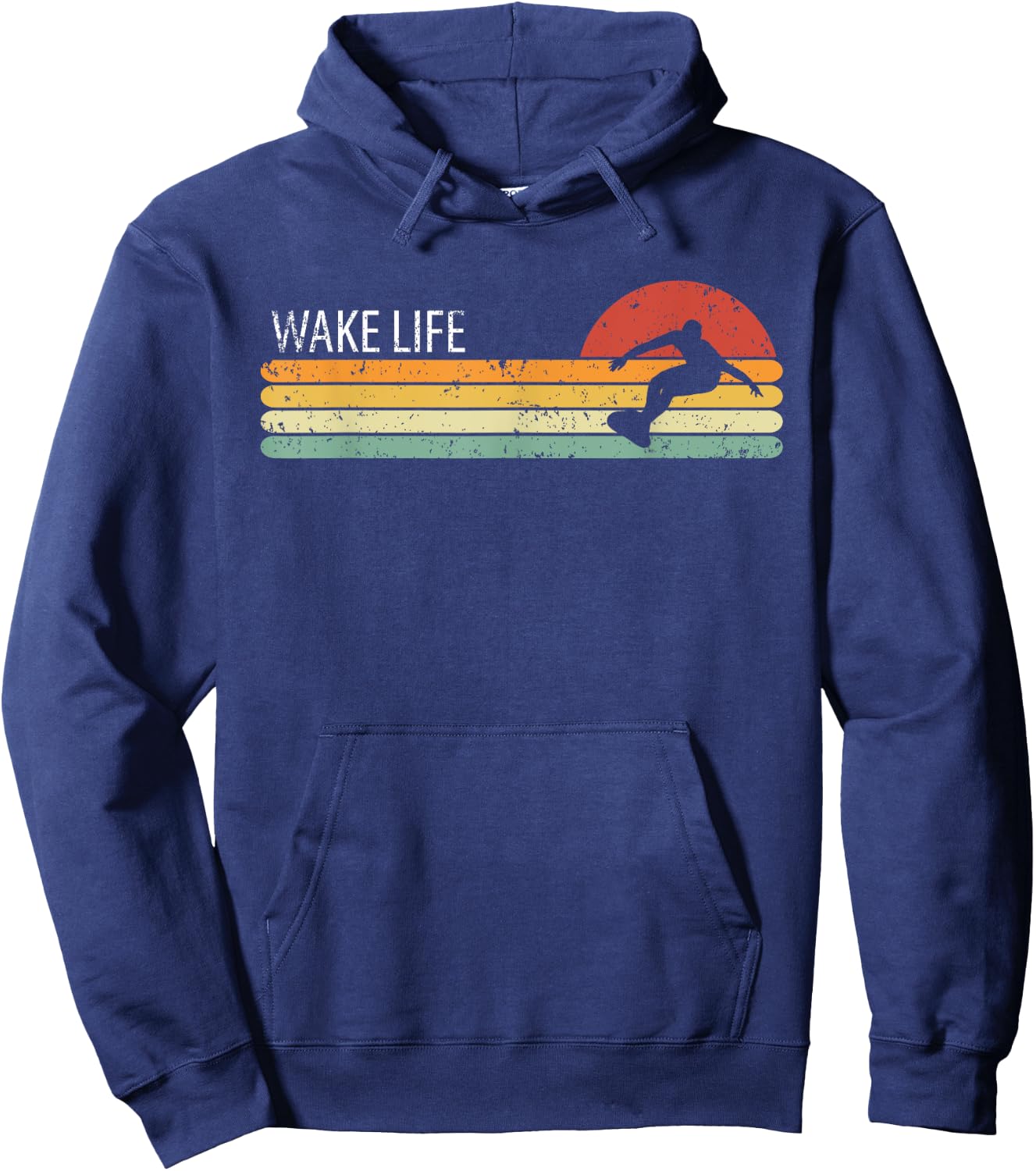 Wakesurfing Life Wakesurf Wakesurfer Vintage Retro Wake Surf Hoodie - Hoodie | Navy
