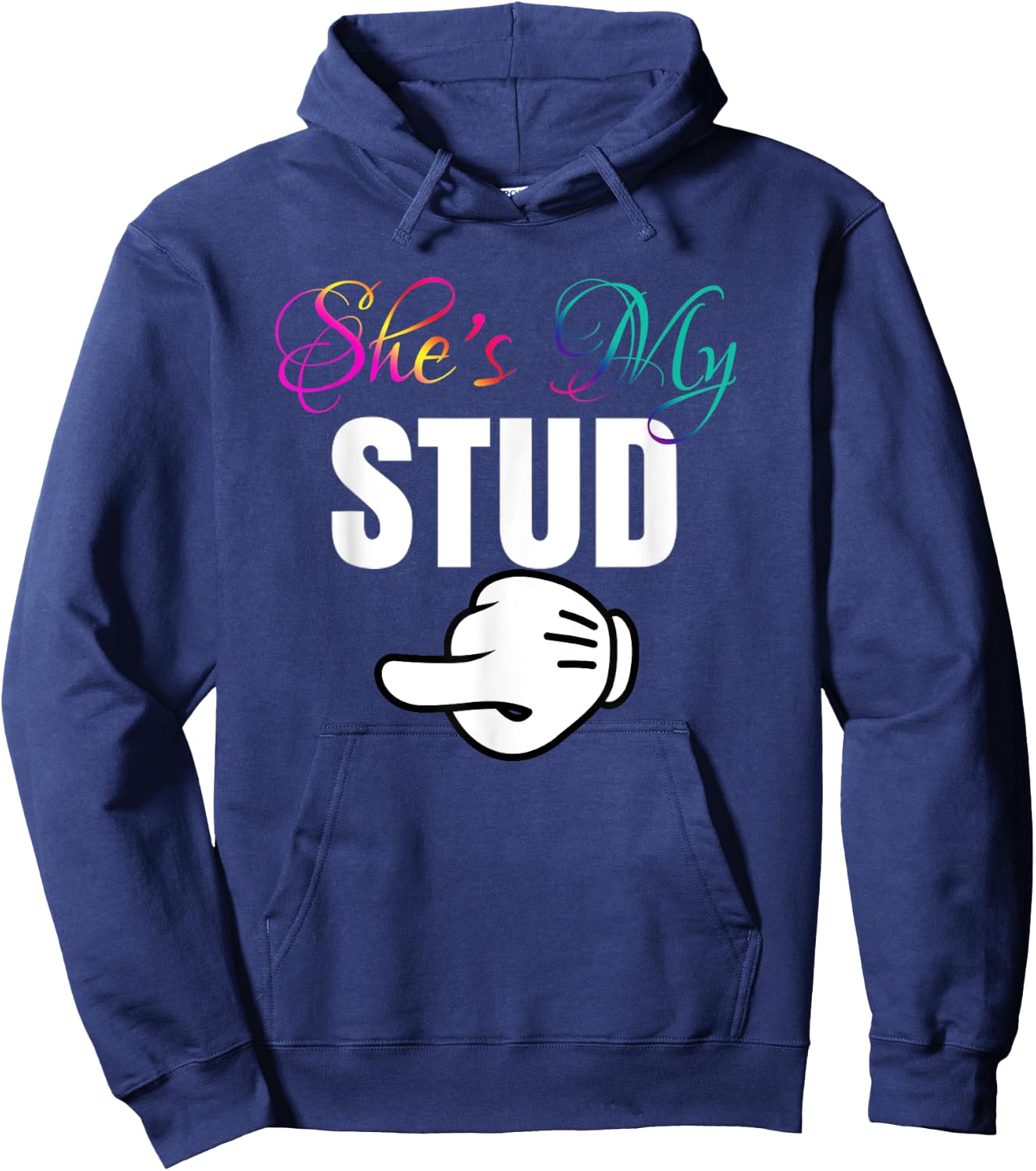 She's My STUD Lesbian Couple Matching Outfit Gift Hoodie - Hoodie | Navy