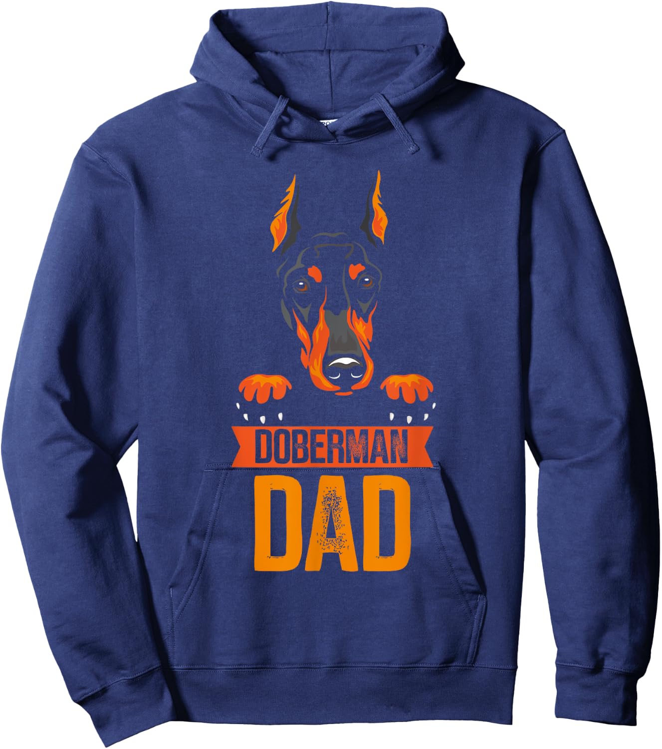 Pinscher Dobermans Doberman Love Owner Father's - Dog Themed - -Adults - Black - Small - Short Sleeve - Classic Fit - Imported Hoodie - Hoodie | Navy