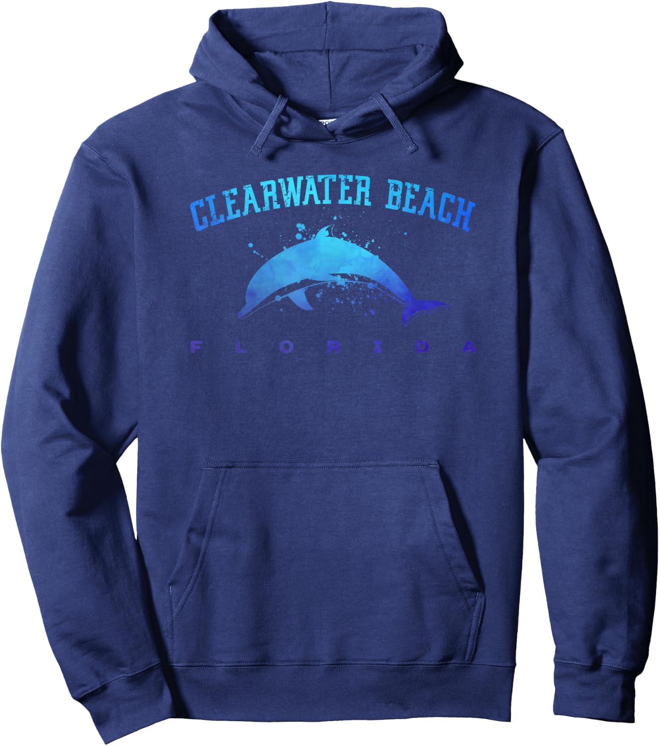 Clearwater Beach Florida Dolphin Scuba Diving Snorkeling Hoodie - Hoodie | Navy