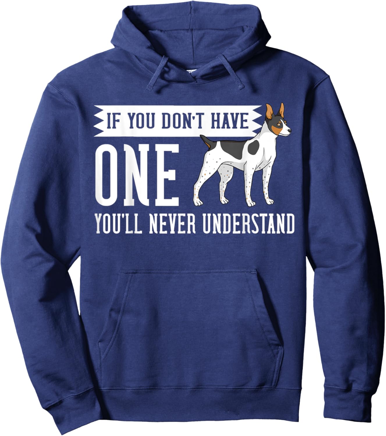 Rat Terrier Dog Puppies Owner Lover Hoodie - Hoodie | Navy