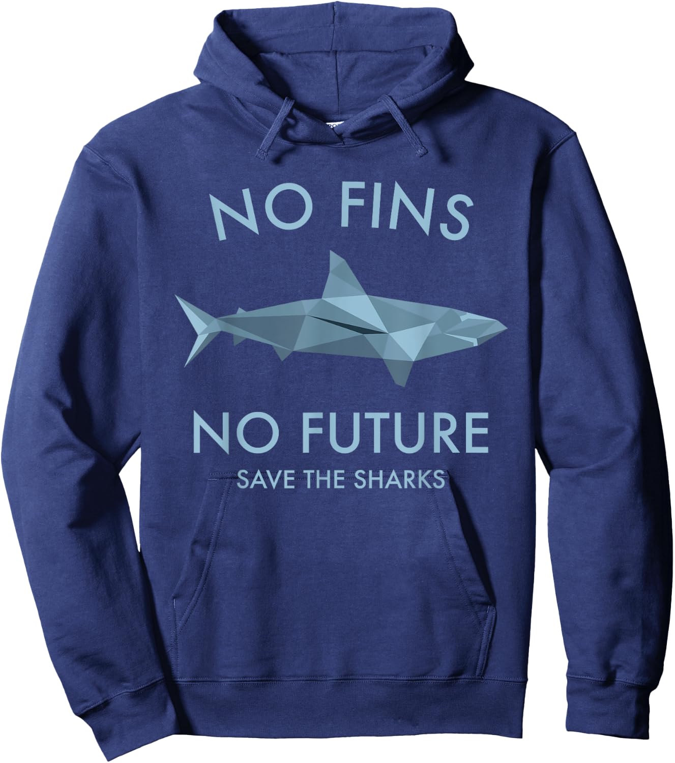 No Fins No Future Shark Sharks Protect the Sharks Scuba Hoodie - Hoodie | Navy