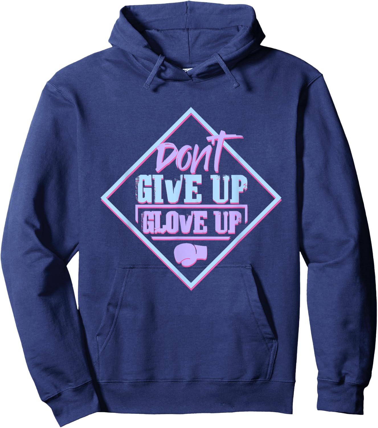 Glove Up for Fitness Boxing Ring - I Love Kickboxing Hoodie - Hoodie | Navy