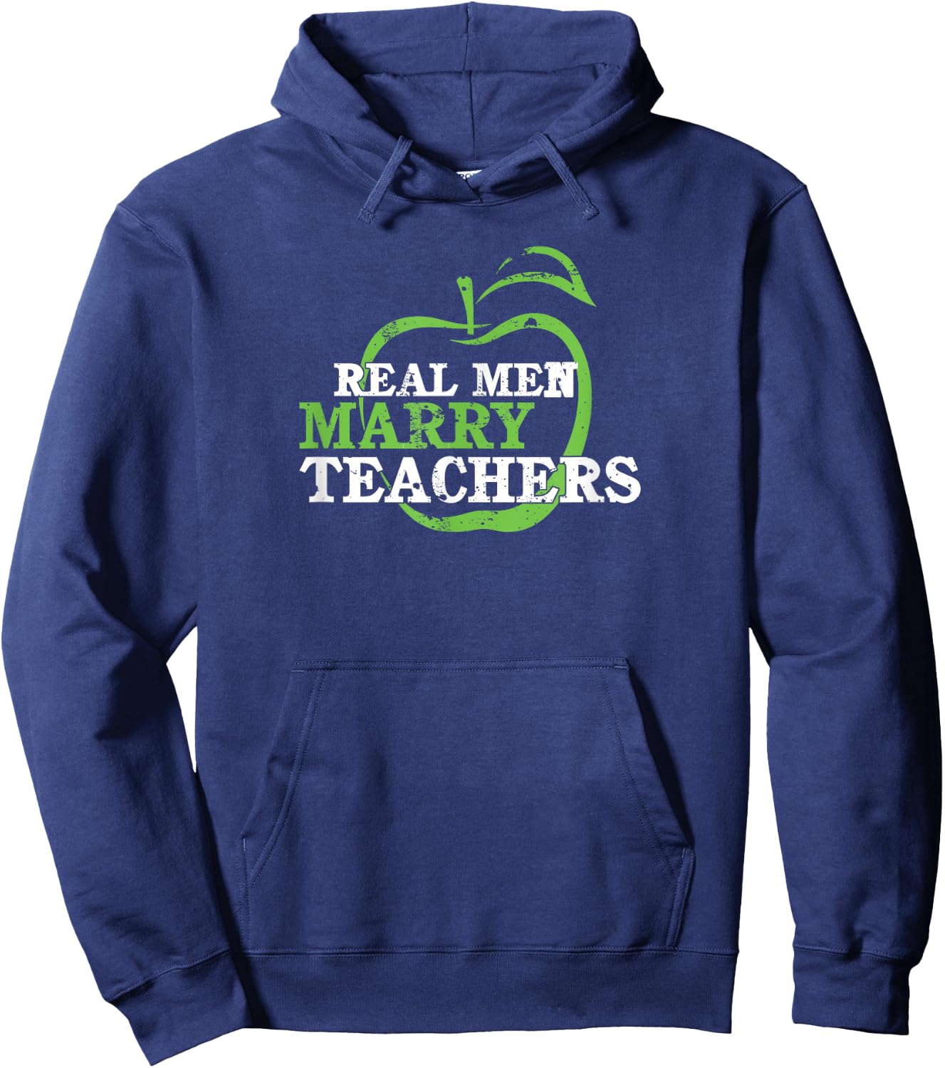 Funny Husband Of A Teacher Shirt Real Men Marry Teachers Hoodie - Hoodie | Navy