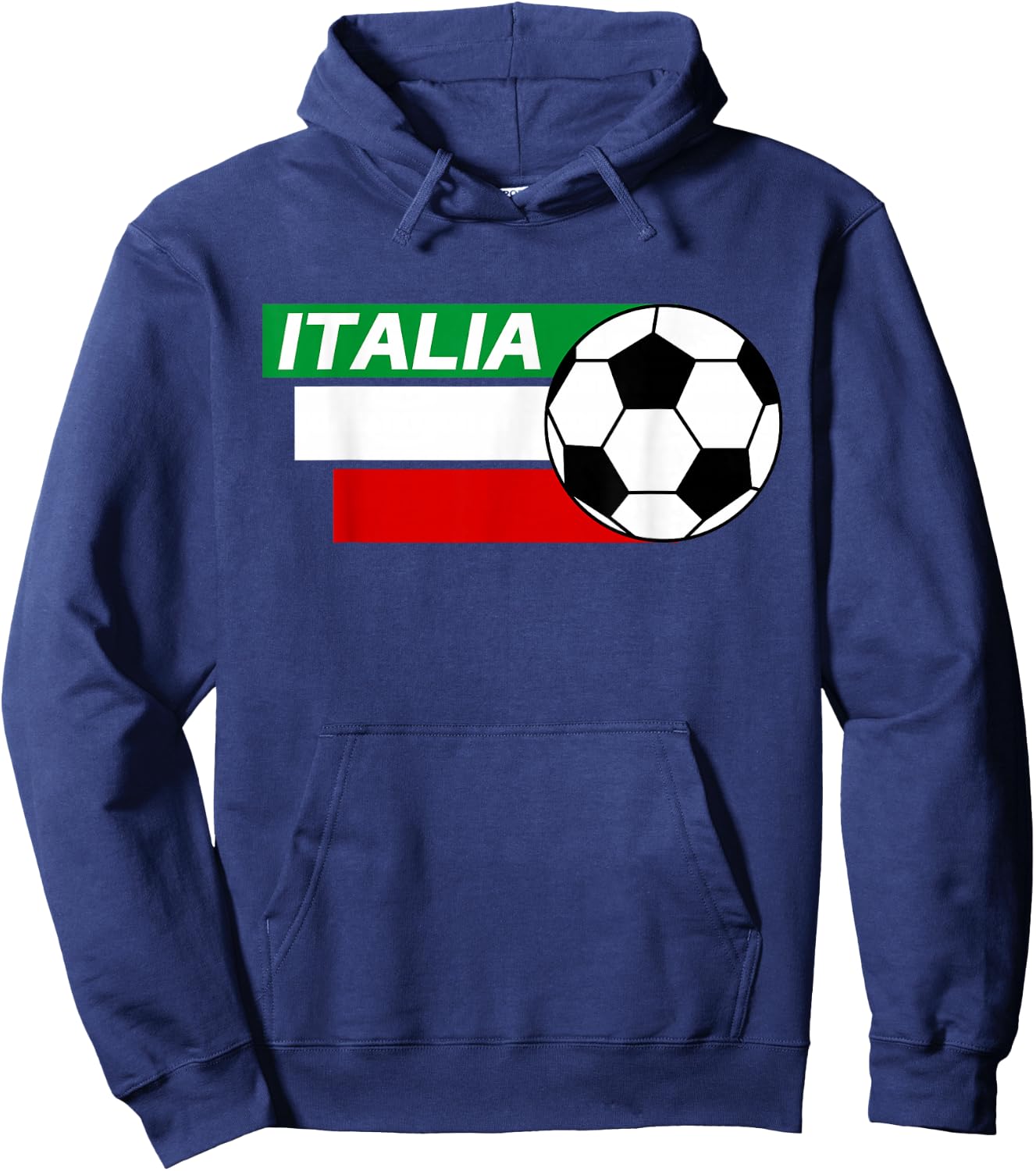 Italy Soccer shirt. Italian flag colors soccer Hoodie - Hoodie | Navy