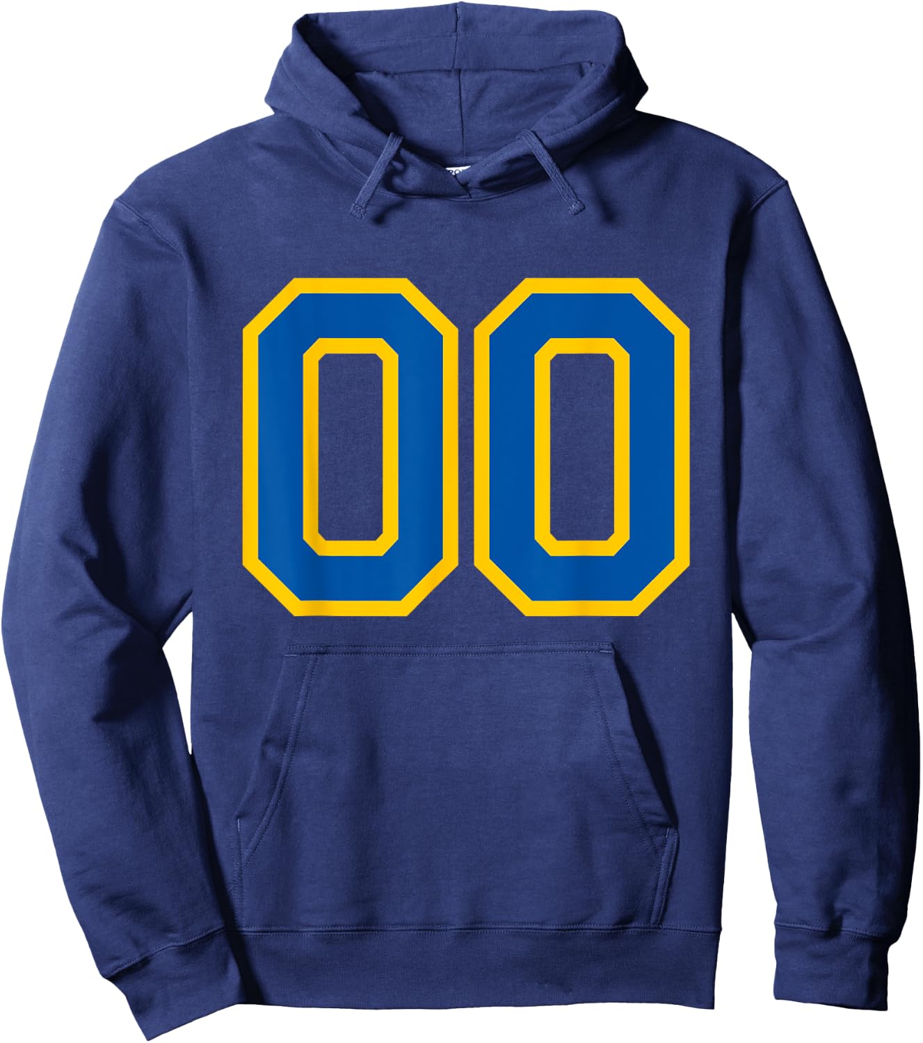 Number #00 Blue Yellow Favorite Number Hoodie - Hoodie | Navy