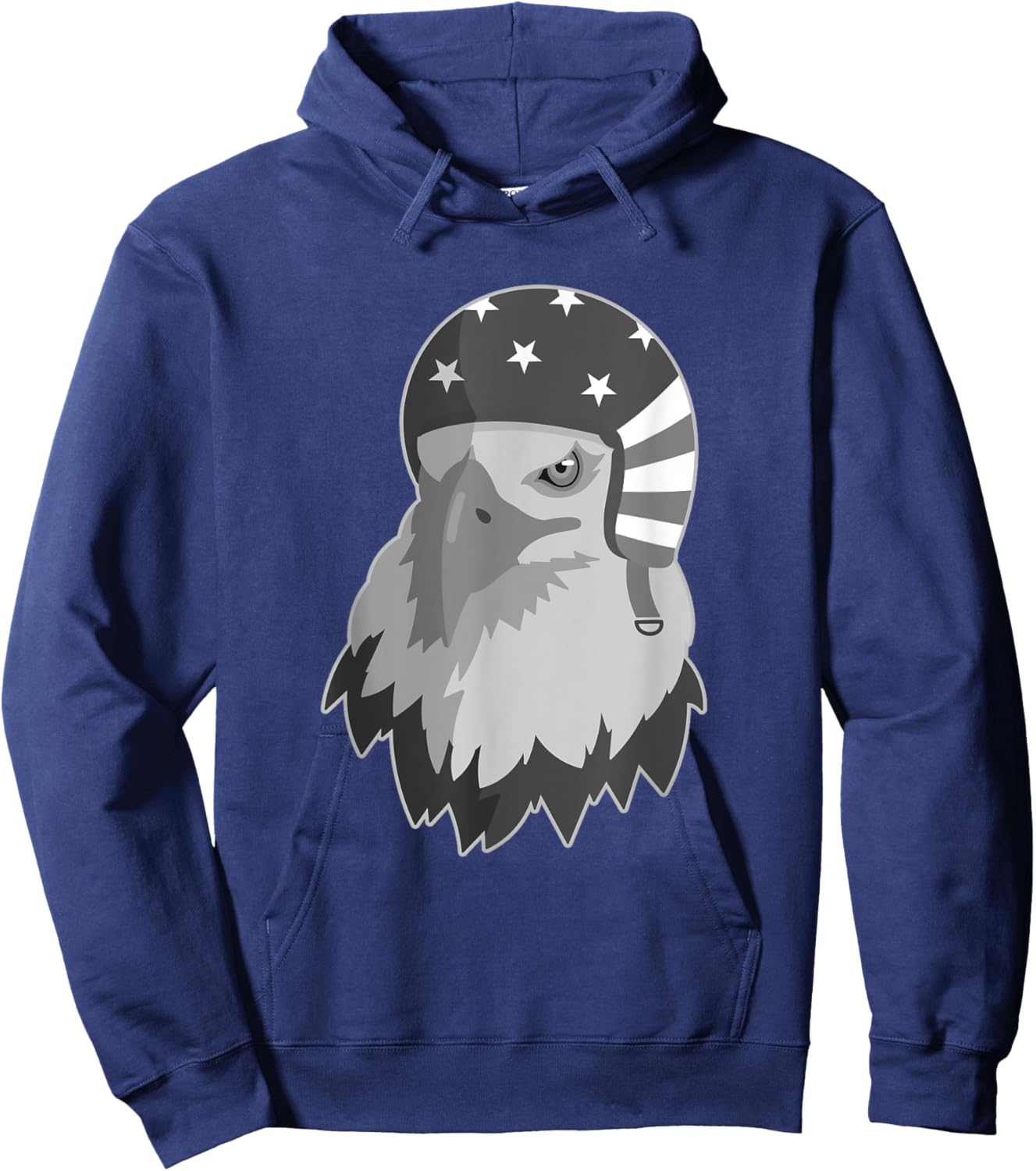 Funny Eagle Mullet Helmet USA 4th Of July American Flag Gift Hoodie - Hoodie | Navy