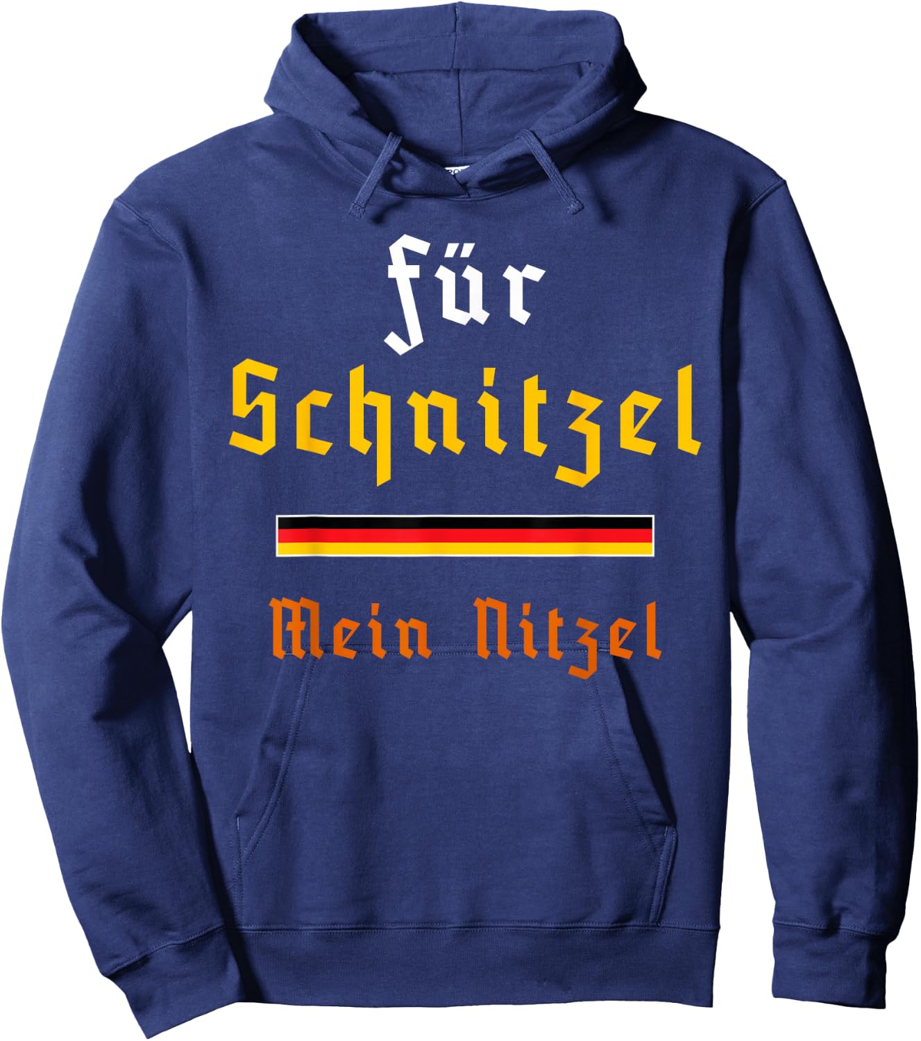 For Schnitzel My Nitzel Funny Oktoberfest German Pun Quote Hoodie - Hoodie | Navy