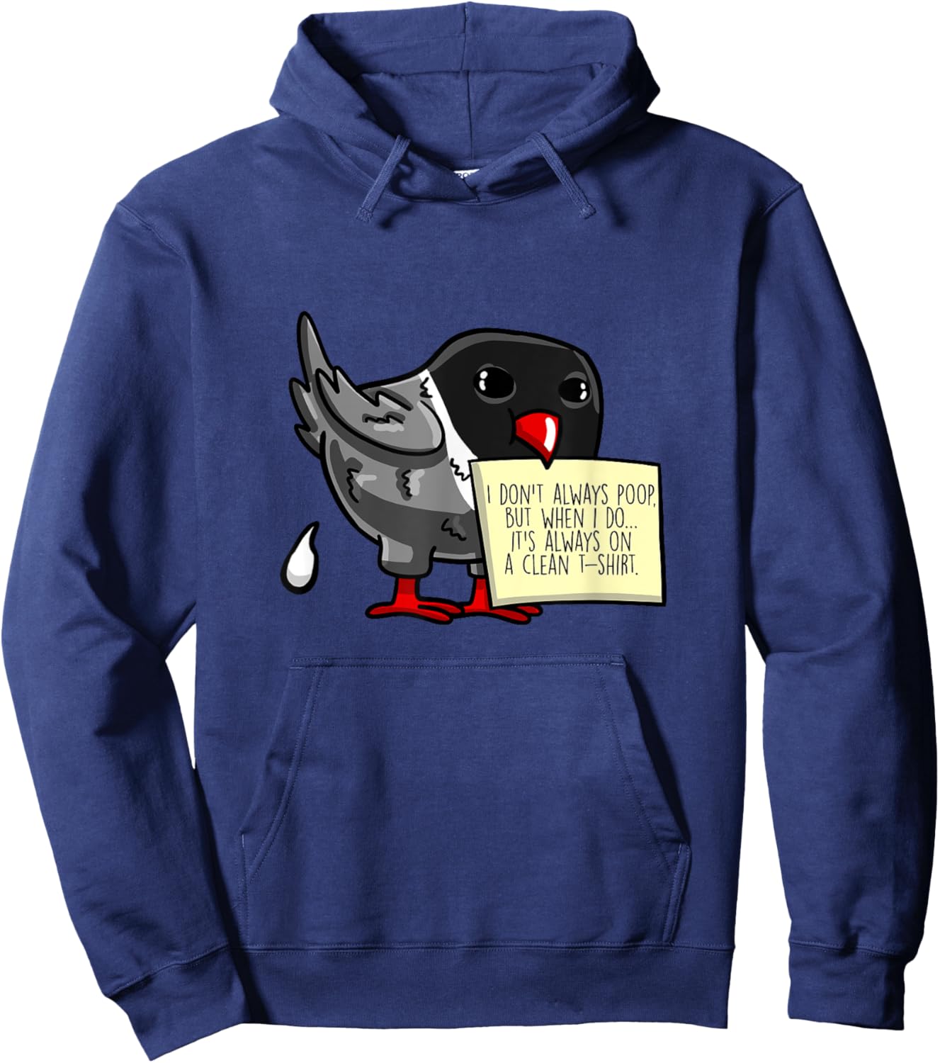 Poop On Note Lovebird Funny Fowl Pet Bird Lover Gift Hoodie - Hoodie | Navy