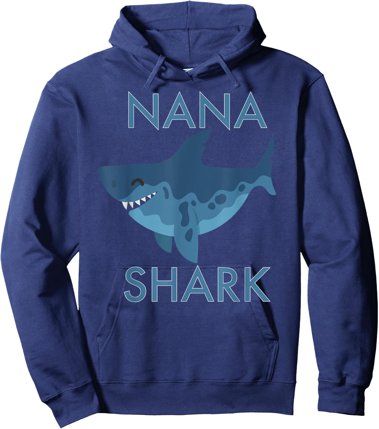 Cute Nana Shark Grandma Matching Family Hoodie - Hoodie | Navy