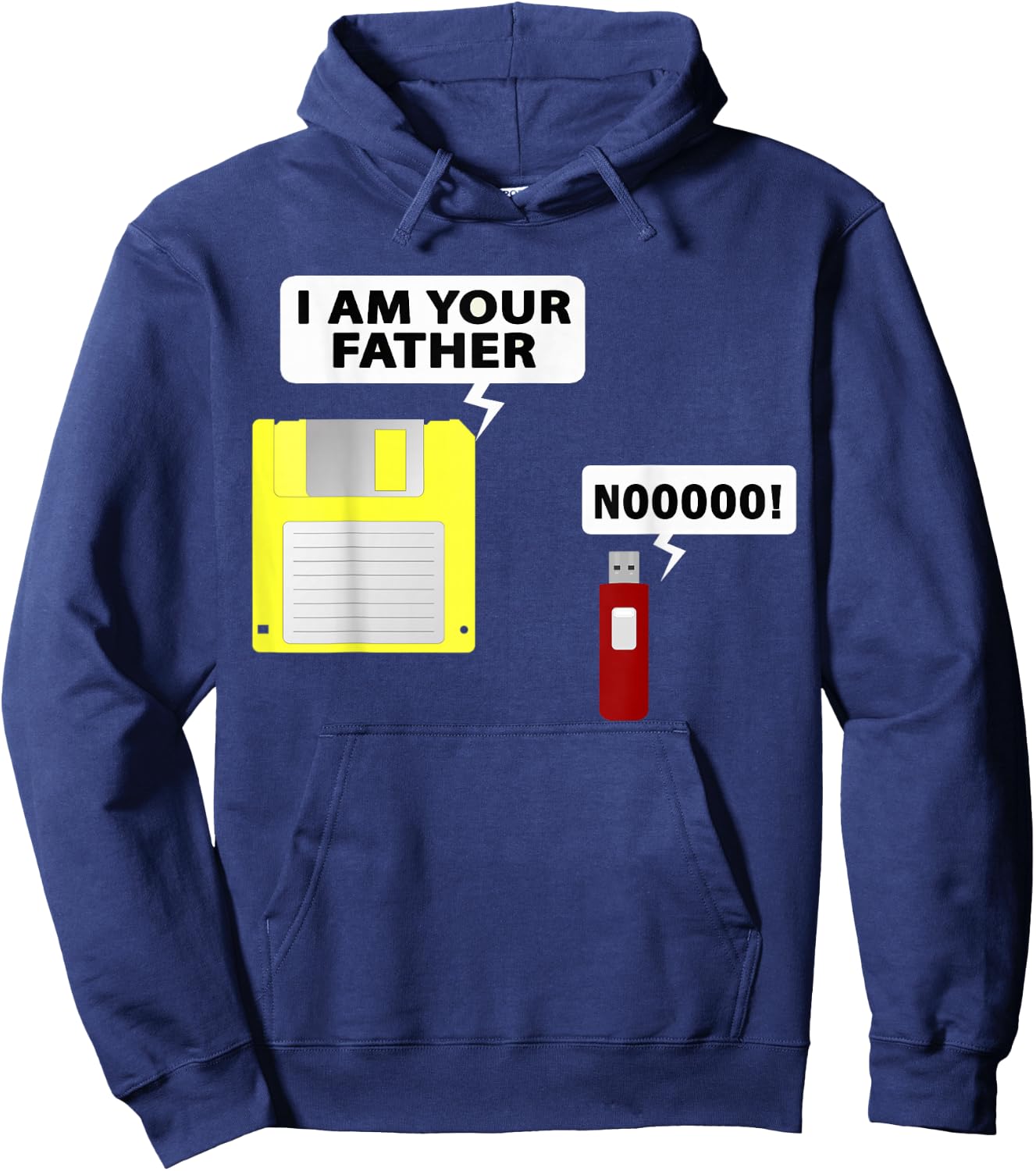 USB Floppy Disk I am Your Father Funny Geek Unique Hoodie - Hoodie | Navy