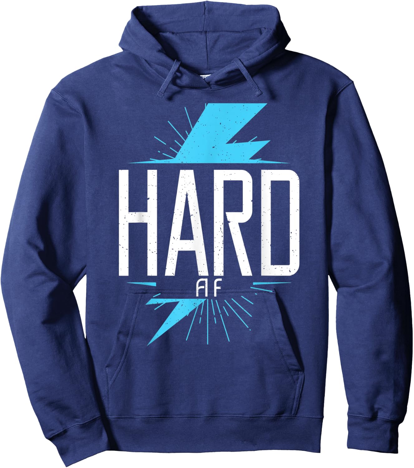 Hard AF Bodybuilding Gym Workout Muscle Fitness Hoodie - Hoodie | Navy