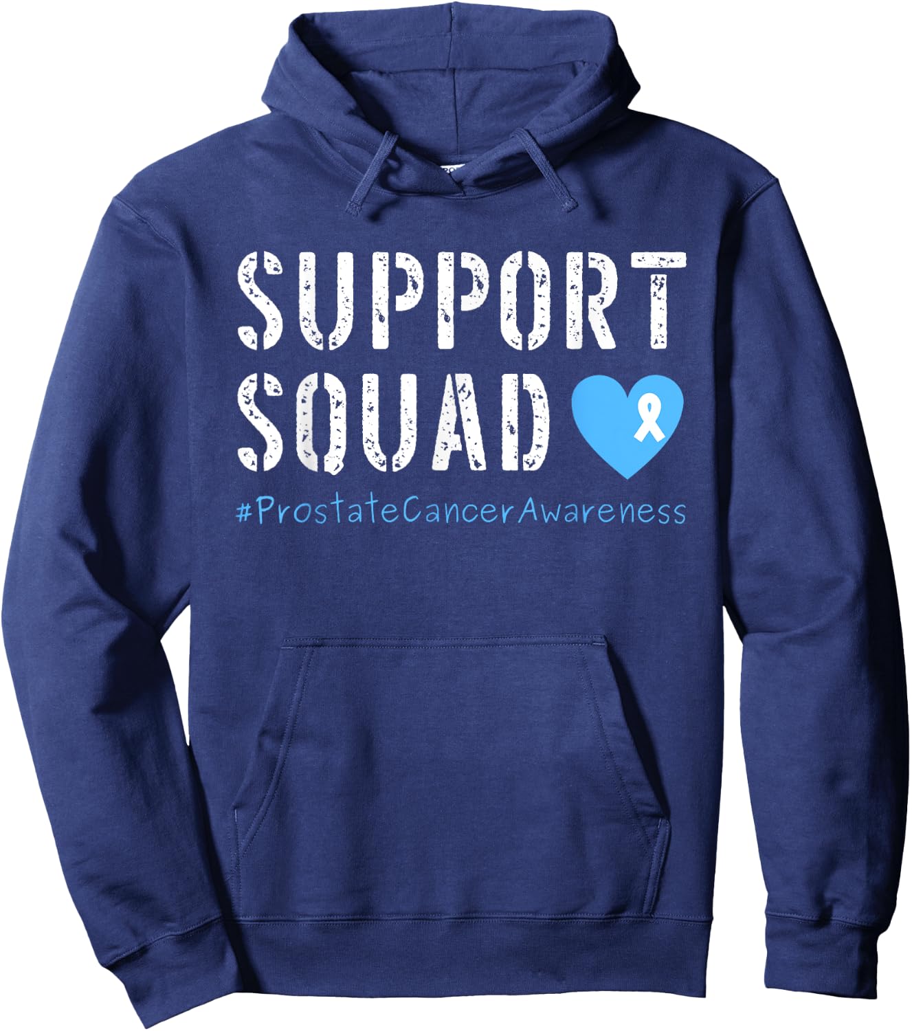 Support Squad Prostate Cancer Awareness Hoodie - Hoodie | Navy
