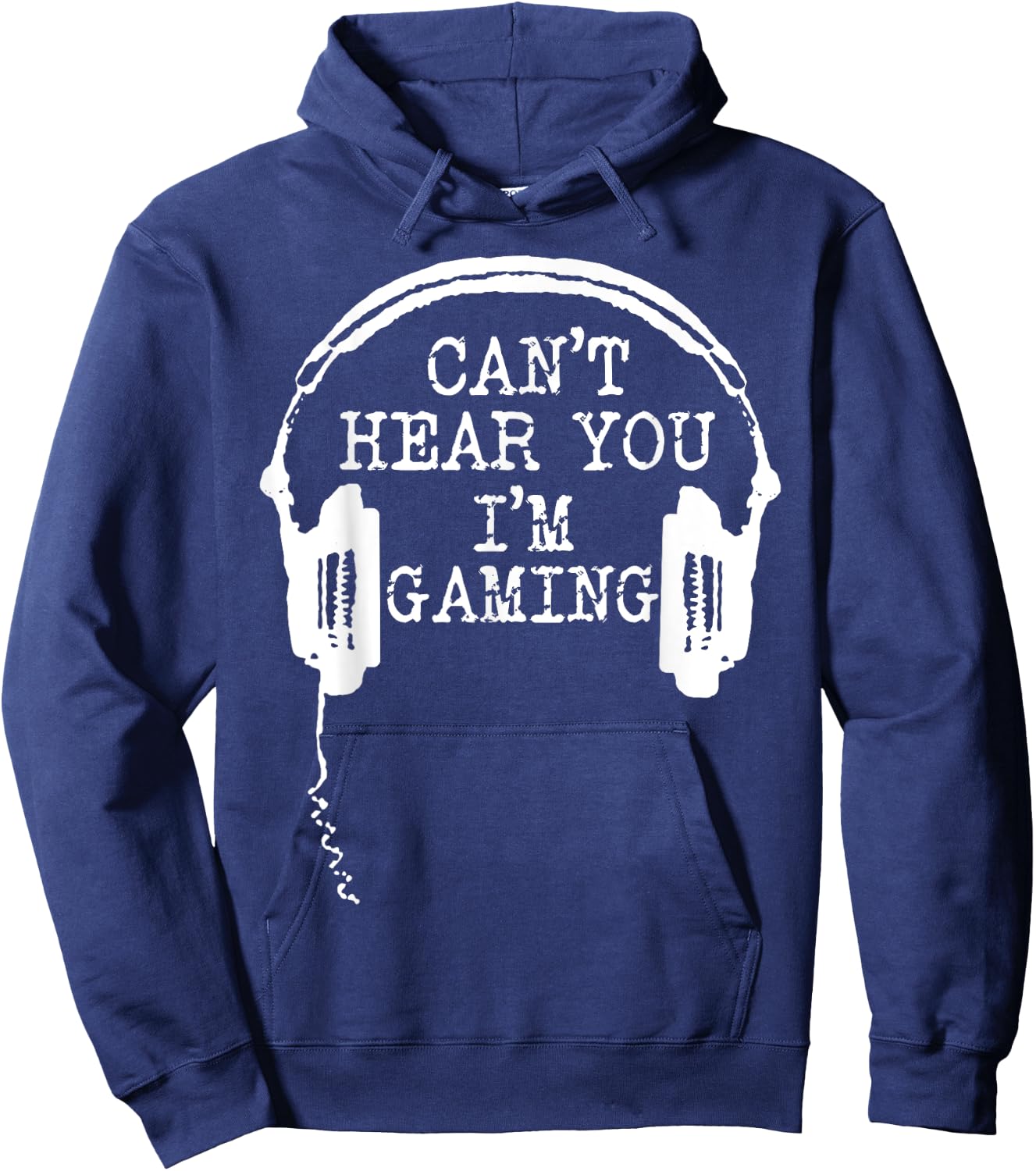 Funny Gamer Headset I Can't Hear You I'm Gaming Small Hoodie - Hoodie | Navy