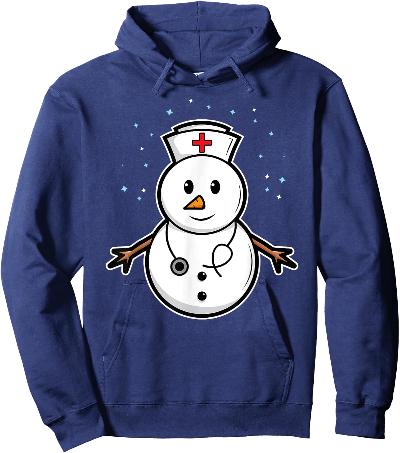 Medical Snowman Nurse Doctor Christmas Holidays Winter Snow Hoodie - Hoodie | Navy